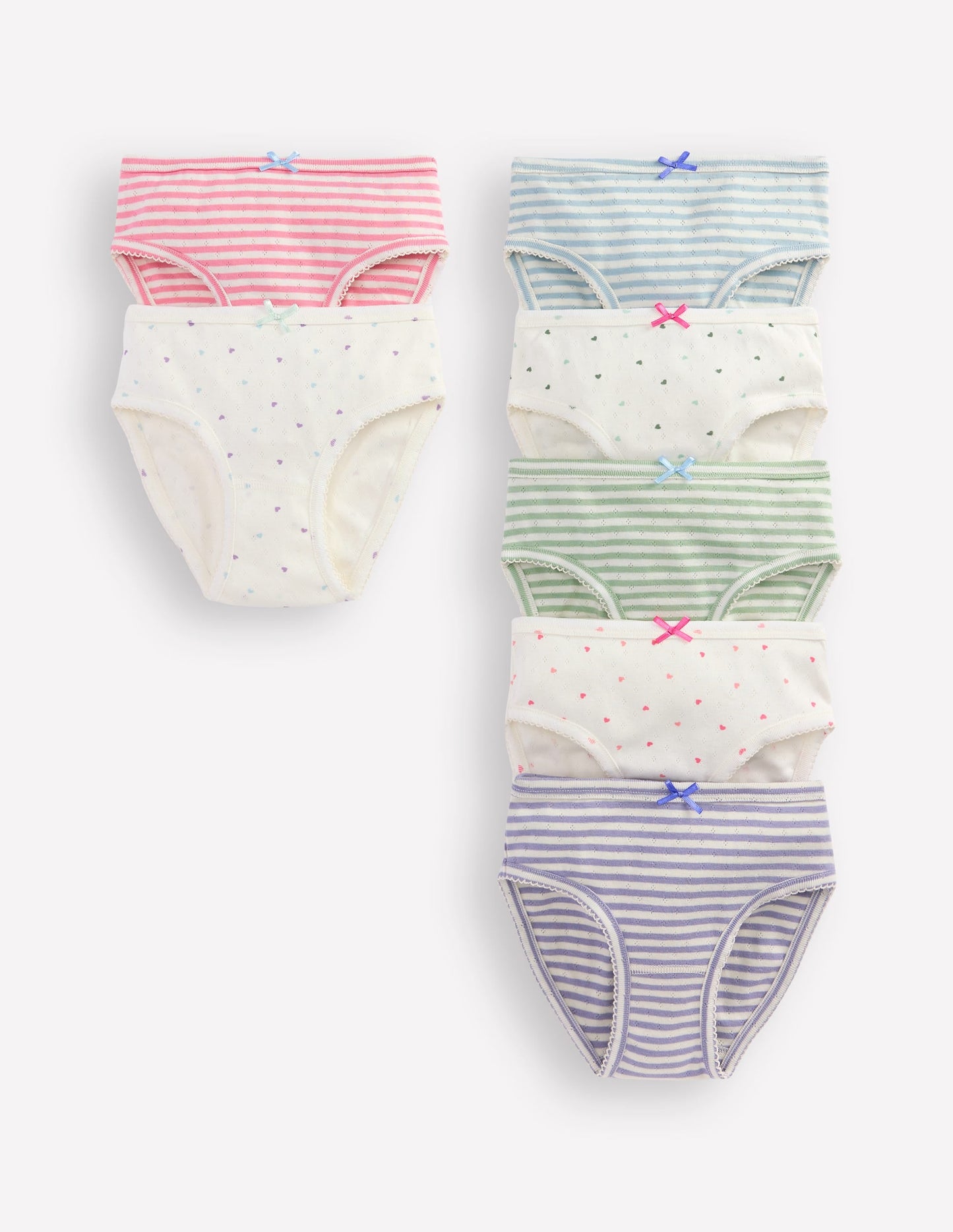 7-pack Pointelle Pants-HEARTS