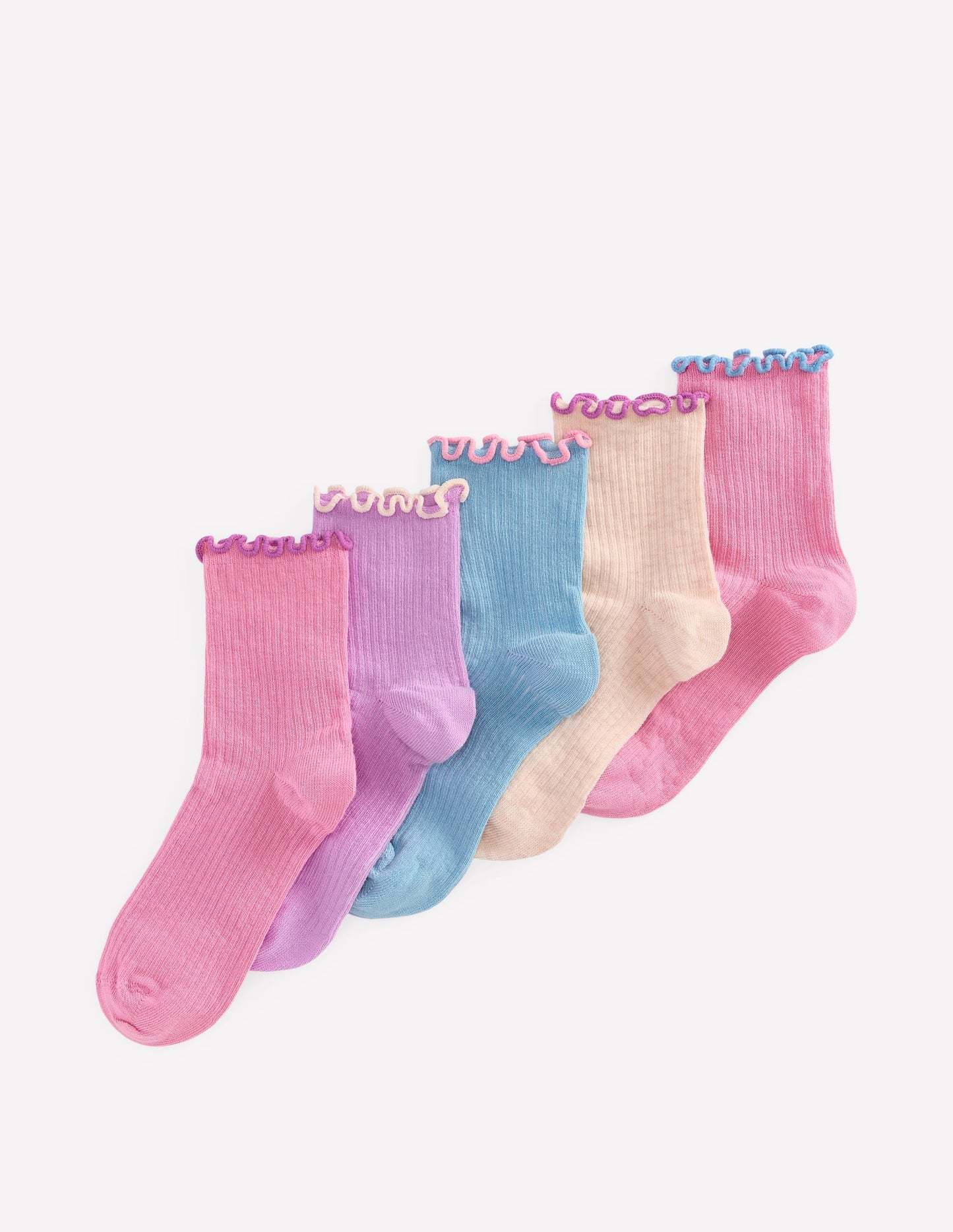 5-Pack Frill Socks-Multi spring