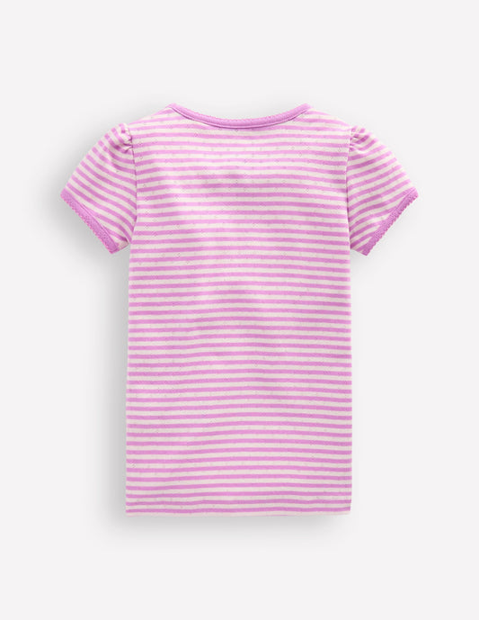 Short Sleeve Pointelle Top-Sugared