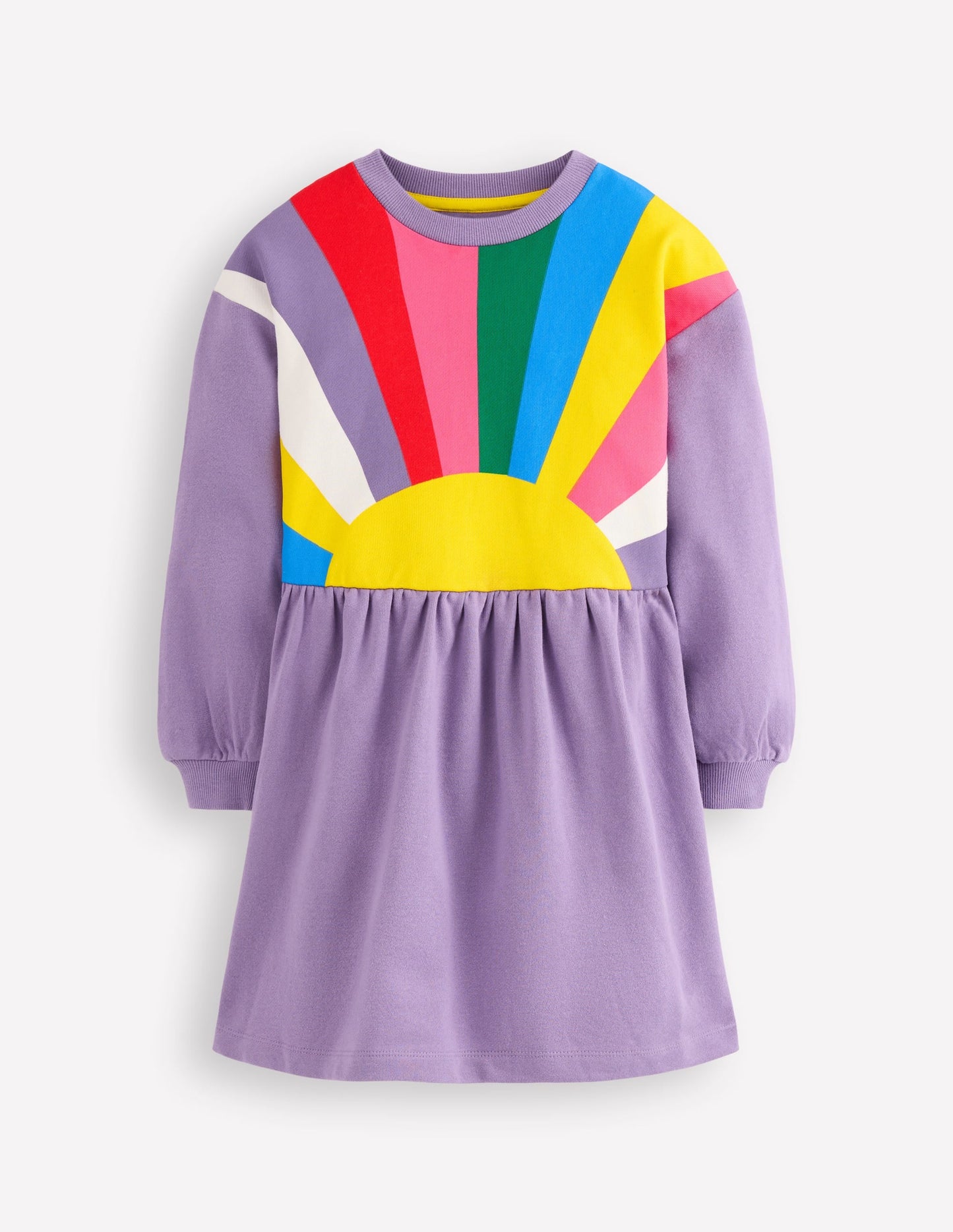 Drop Shoulder Sweat Dress-Aster Purple Sunray