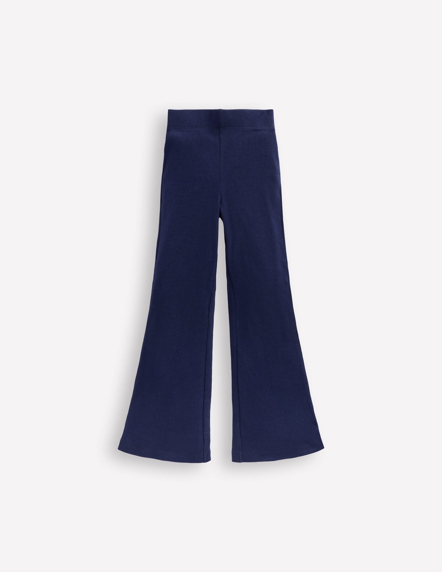Ribbed Flared Leggings-College Navy