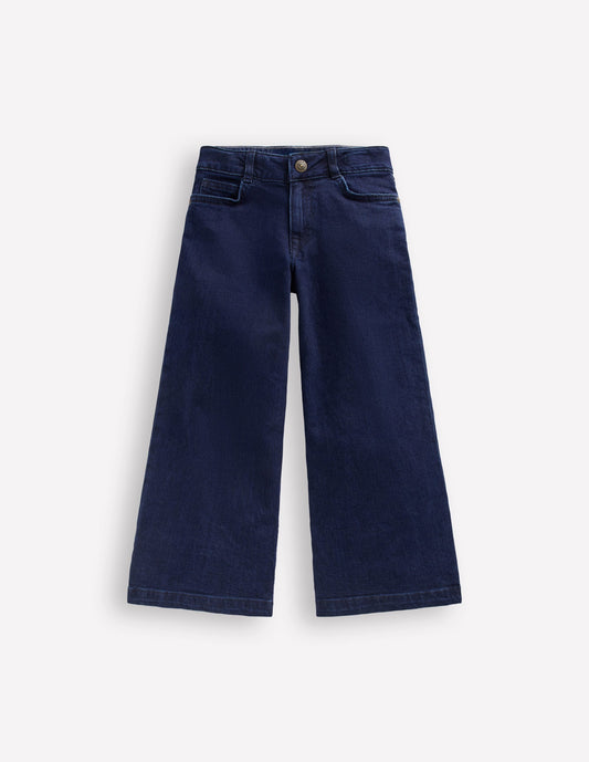 Wide Leg Jeans-Dark Vintage Blue
