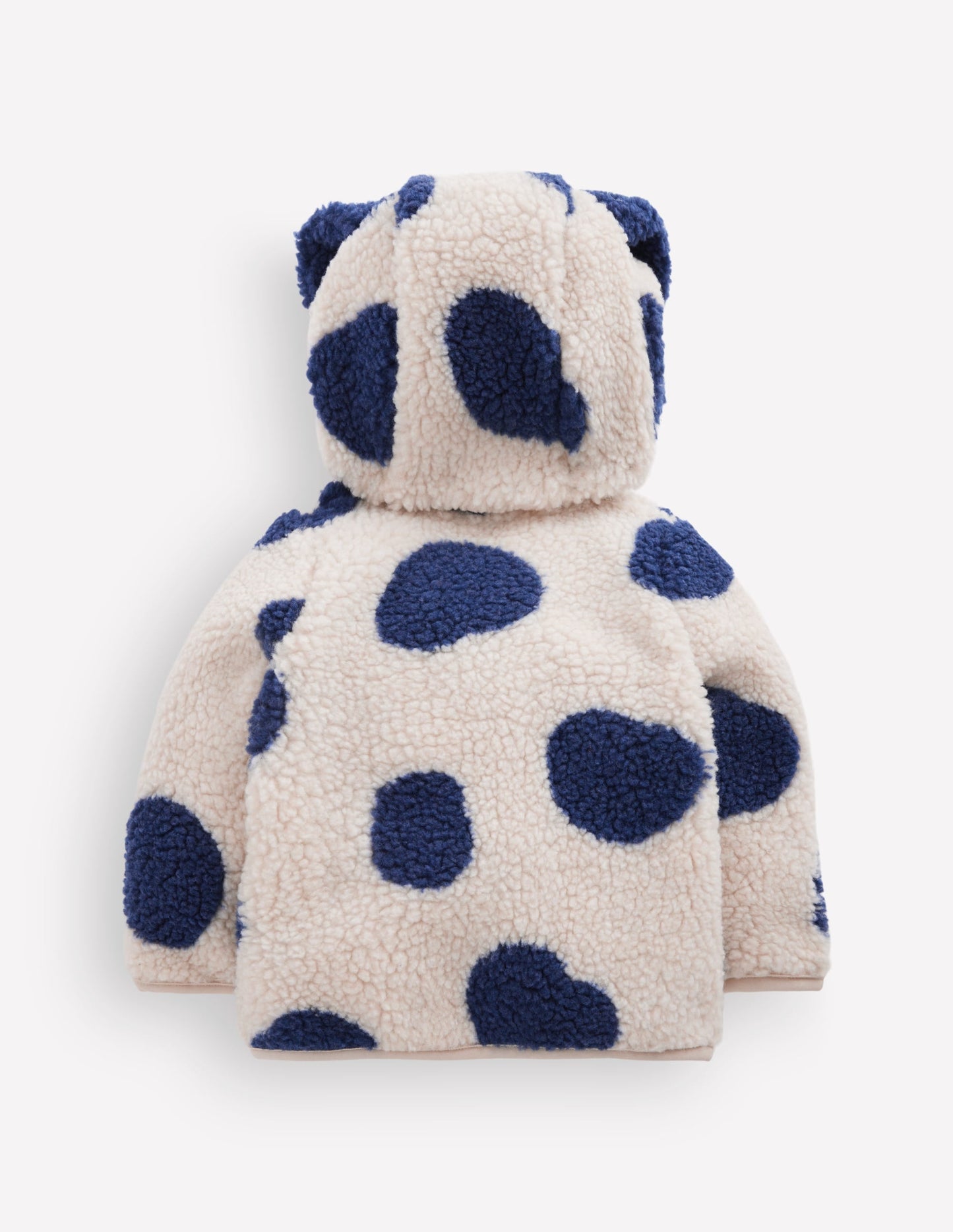 Novelty Cosy Borg Jacket-Navy & Ivory Dog