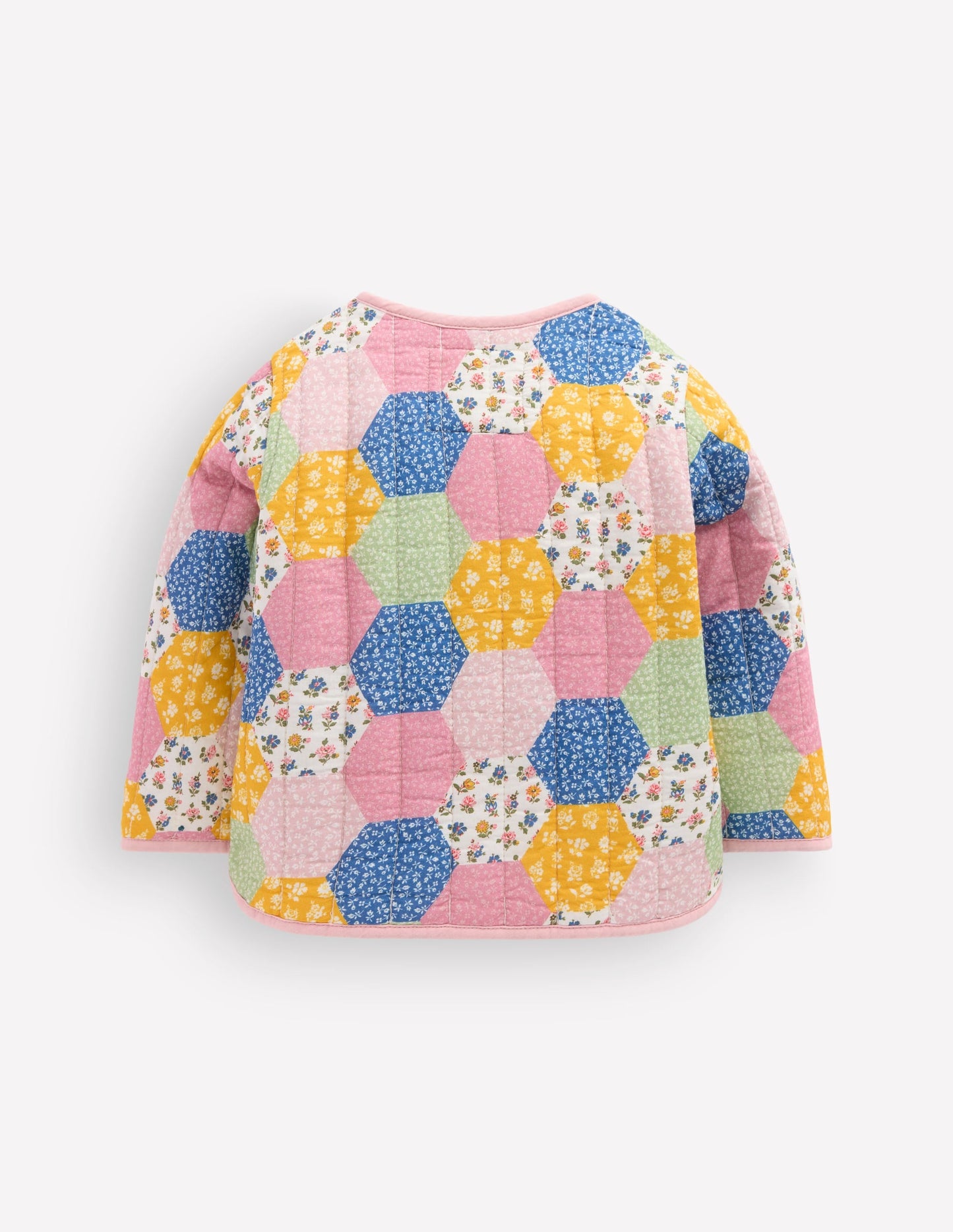 Quilted Jacket-Multi Patchwork Print