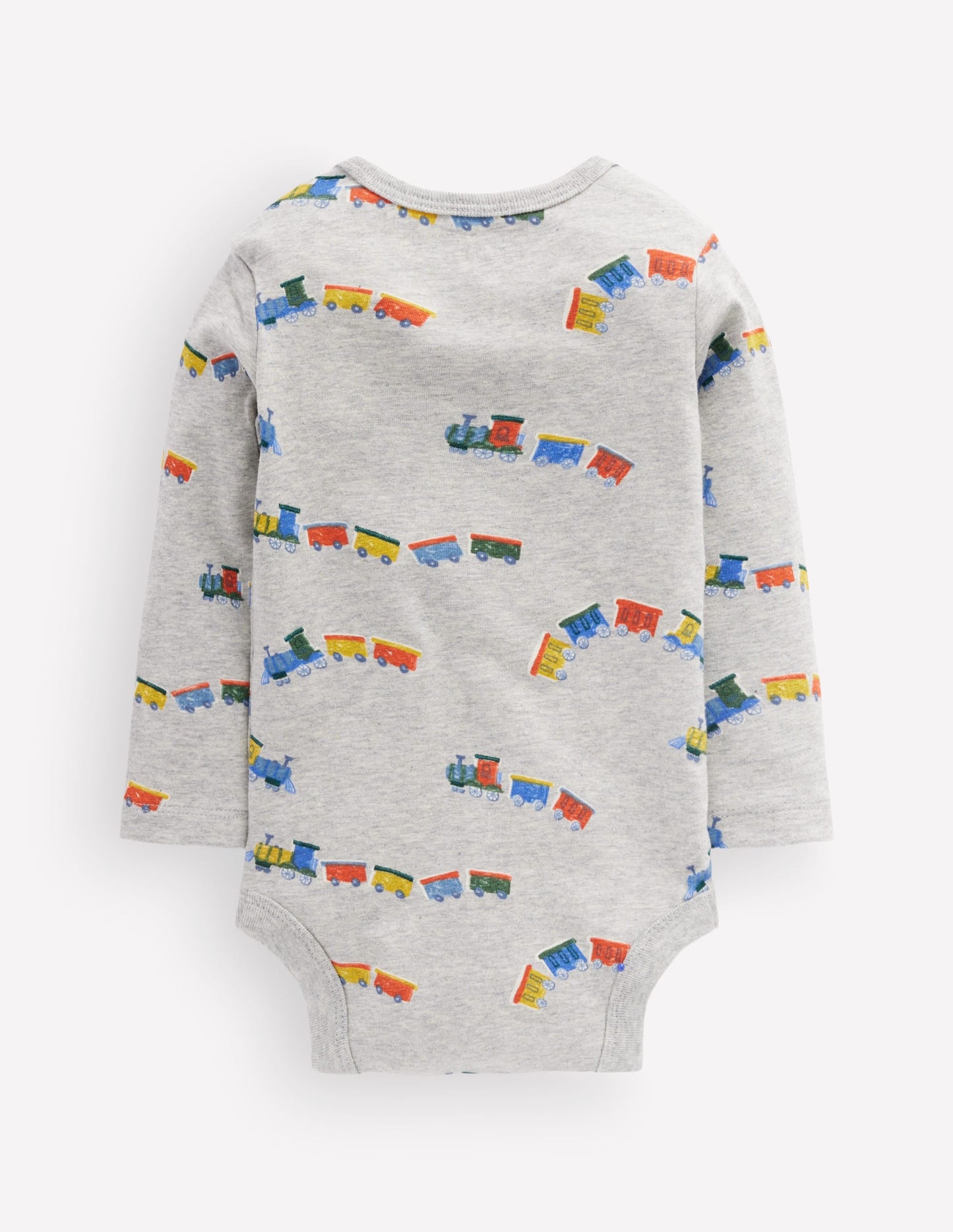 3-pack Cotton Bodies-Grey Marl Trains