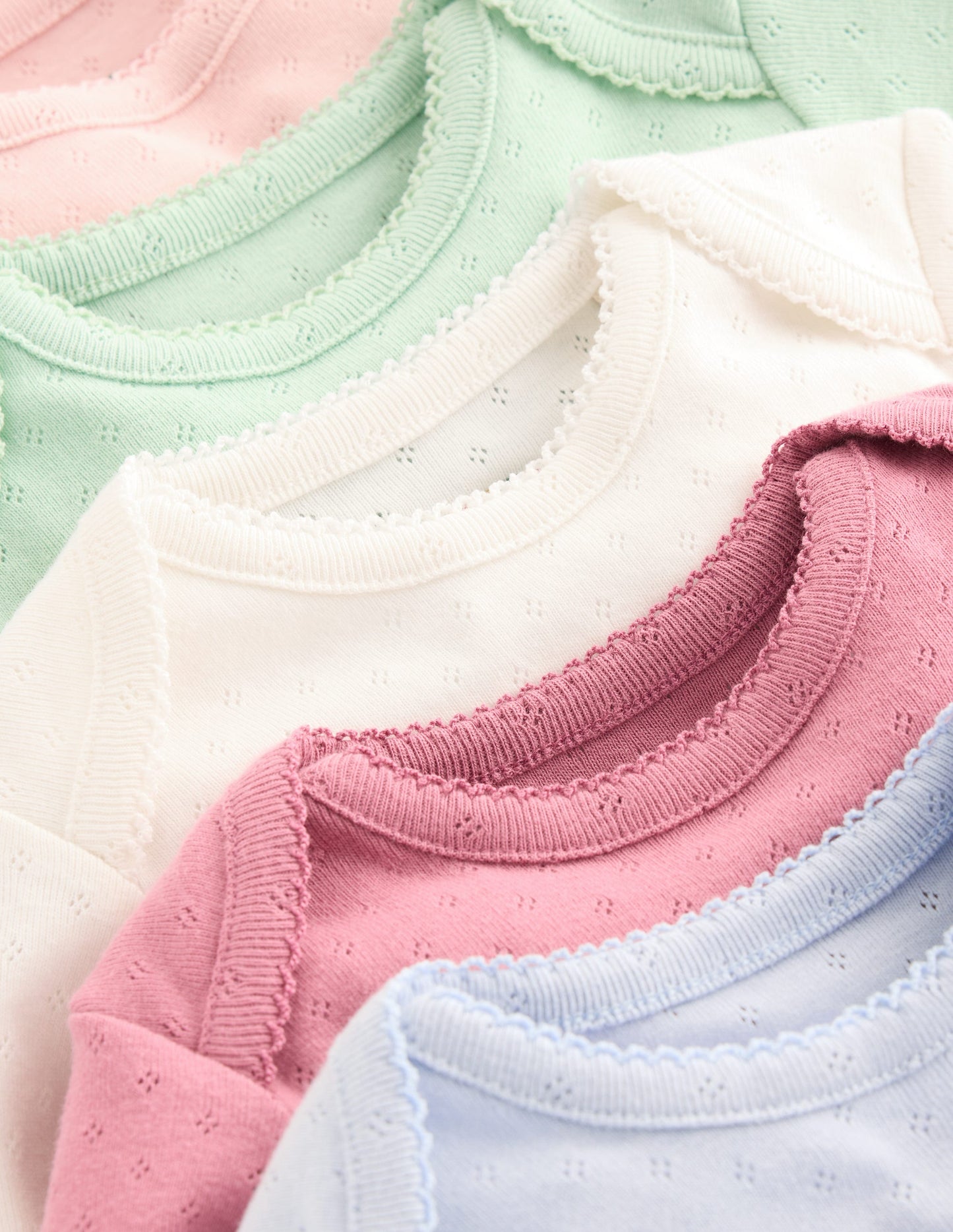 5 Pack Pointelle Bodies-Multi Rainbow