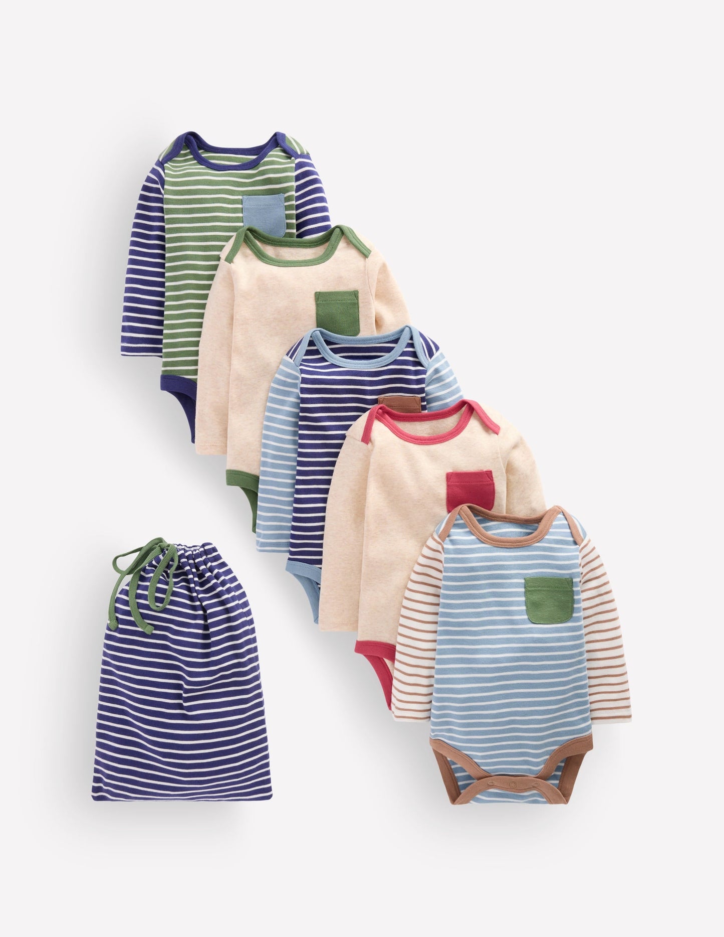 5-pack Cotton Bodies-Multi Stripe