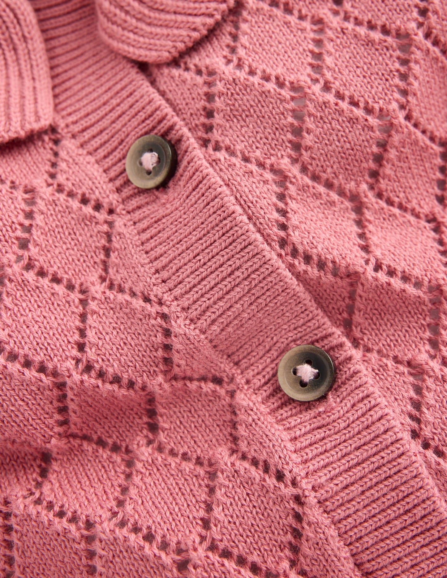 Pointelle Knitted Play Set-Vintage Rose