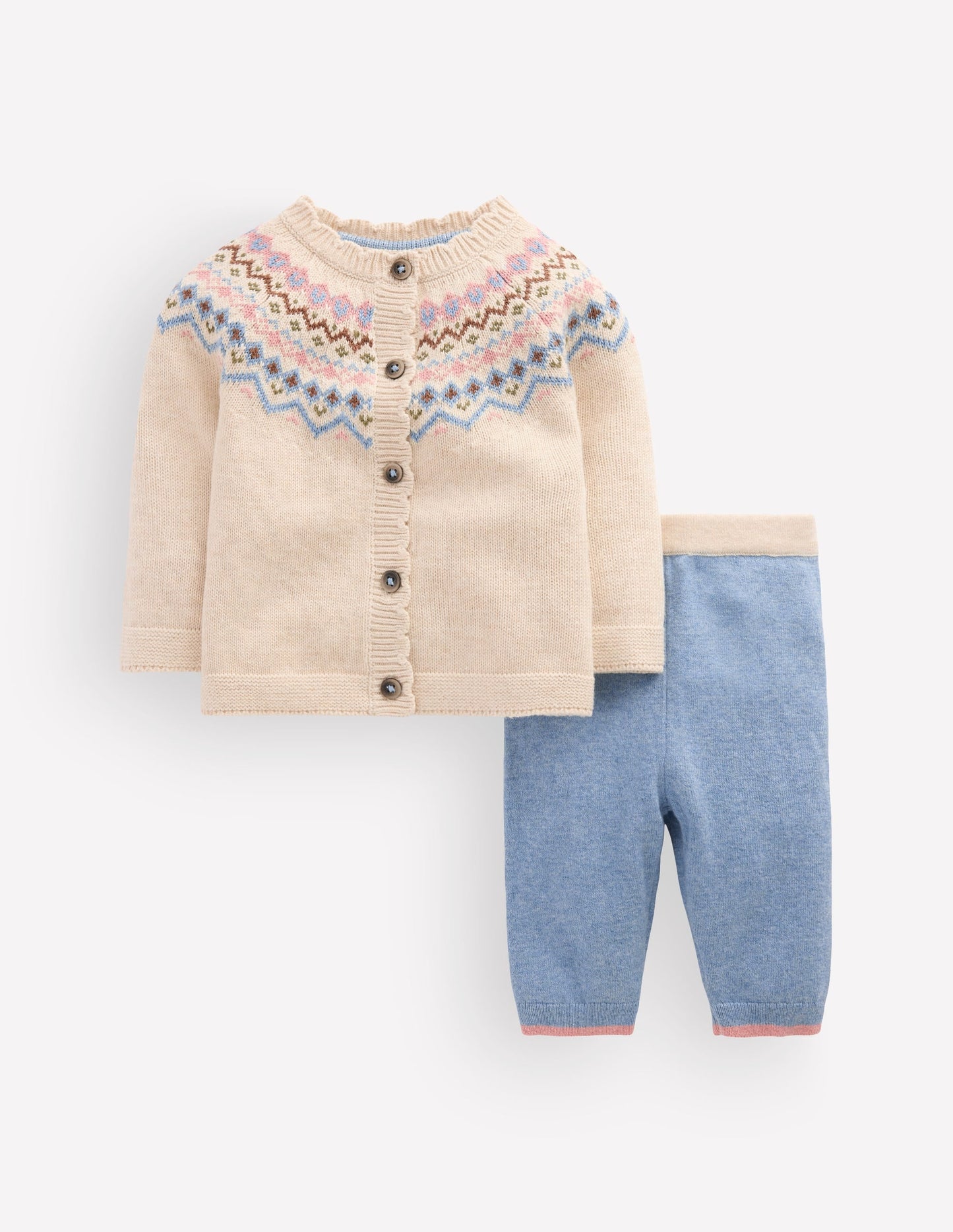 Fair Isle Knitted Play Set-Oatmeal Marl