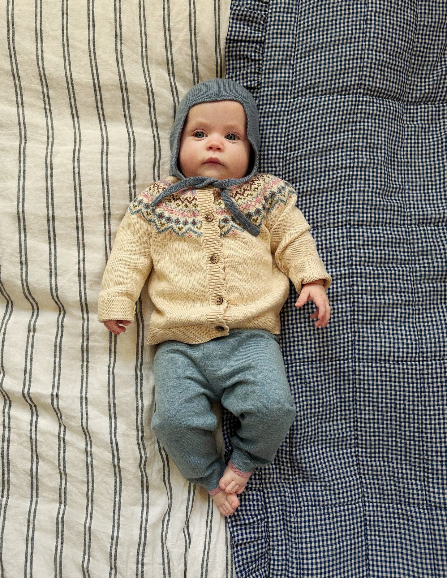 Fair Isle Knitted Play Set-Oatmeal Marl