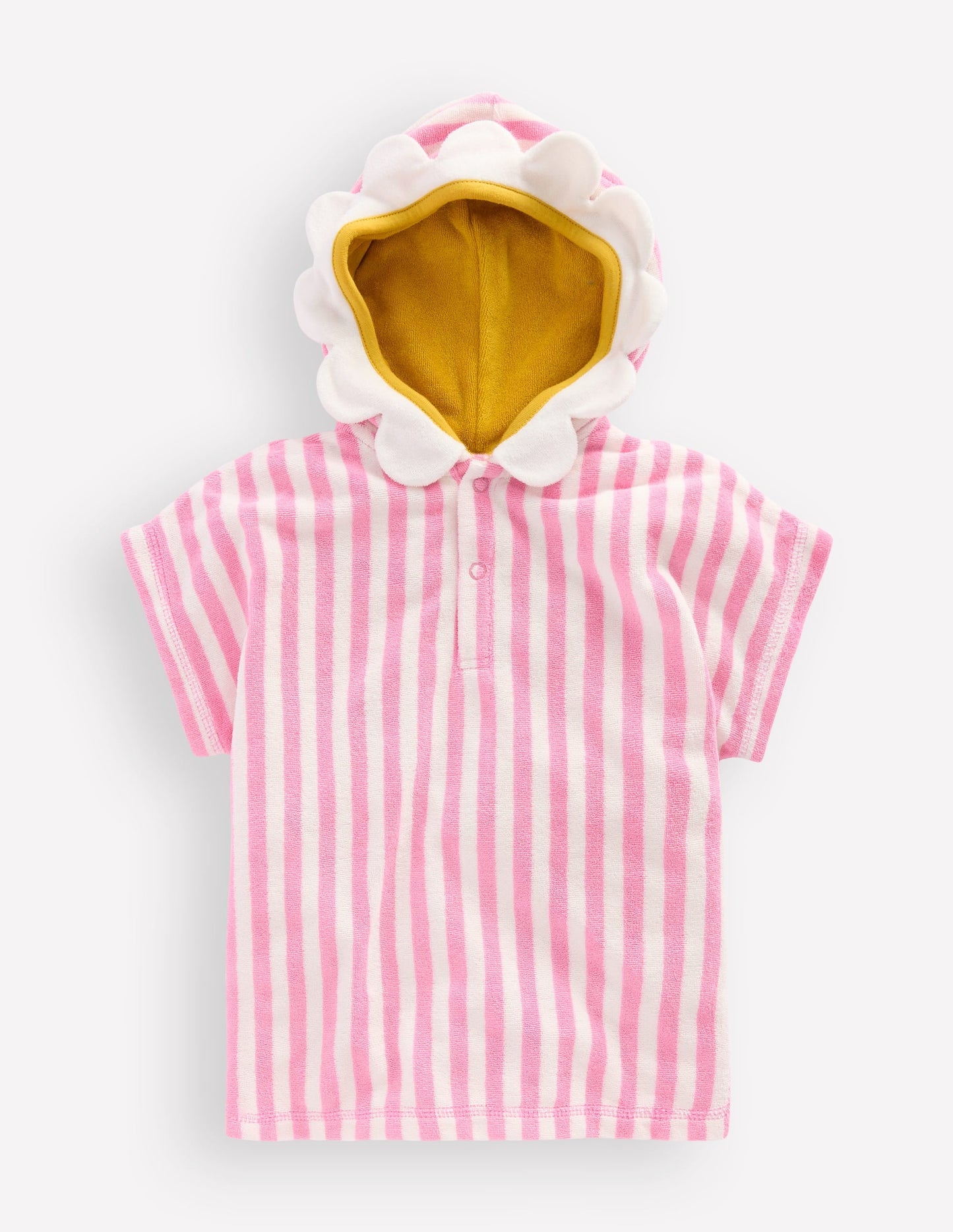 Novelty Towelling Throw-on-Pink Flower