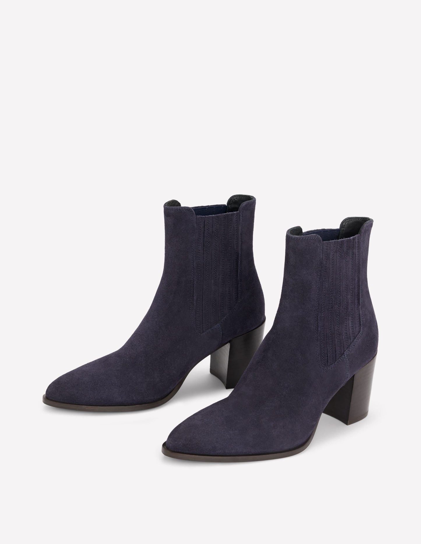 Point Casual Ankle Boots-Dark Navy