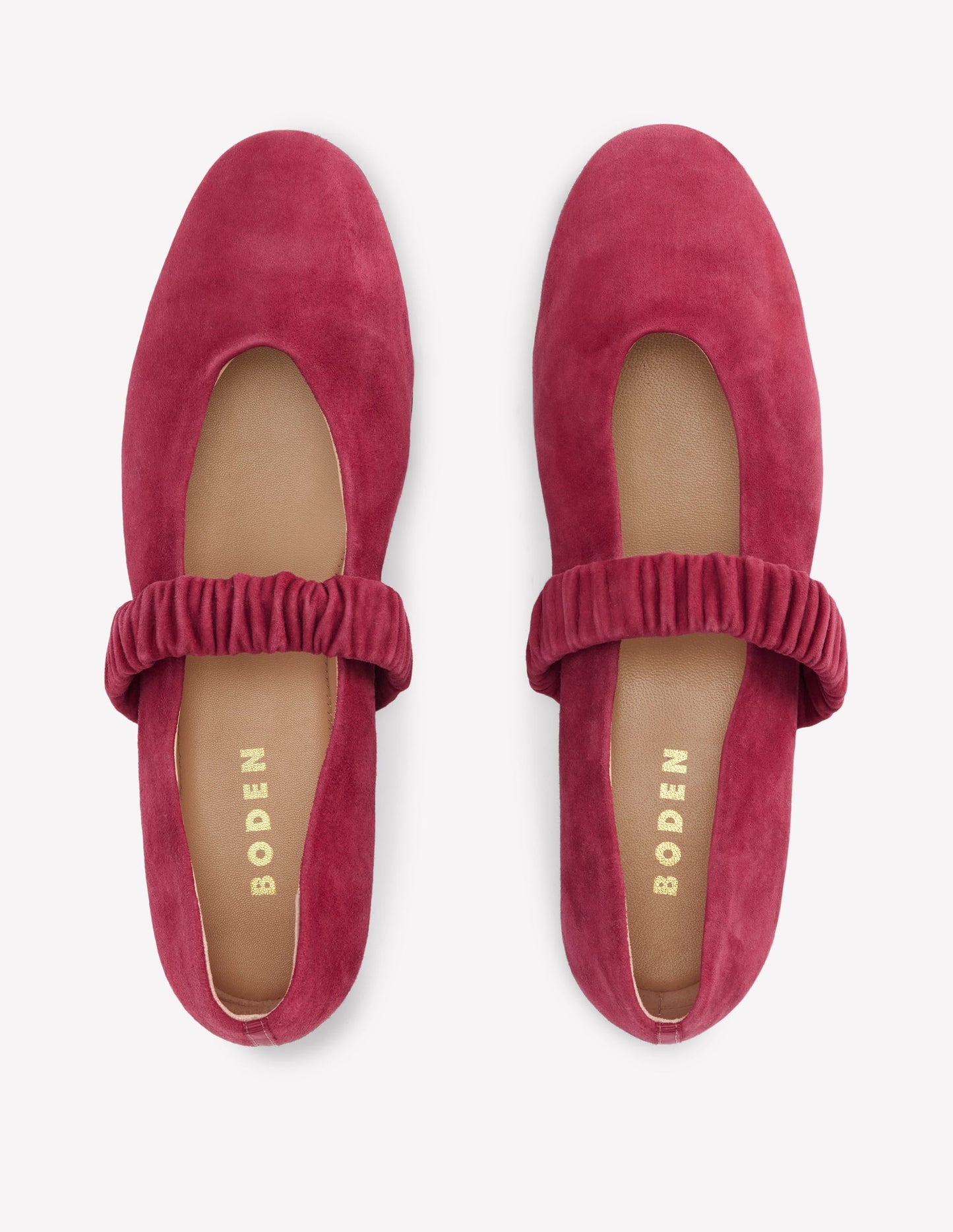 Camilla Ruched Ballet Flats-Wine