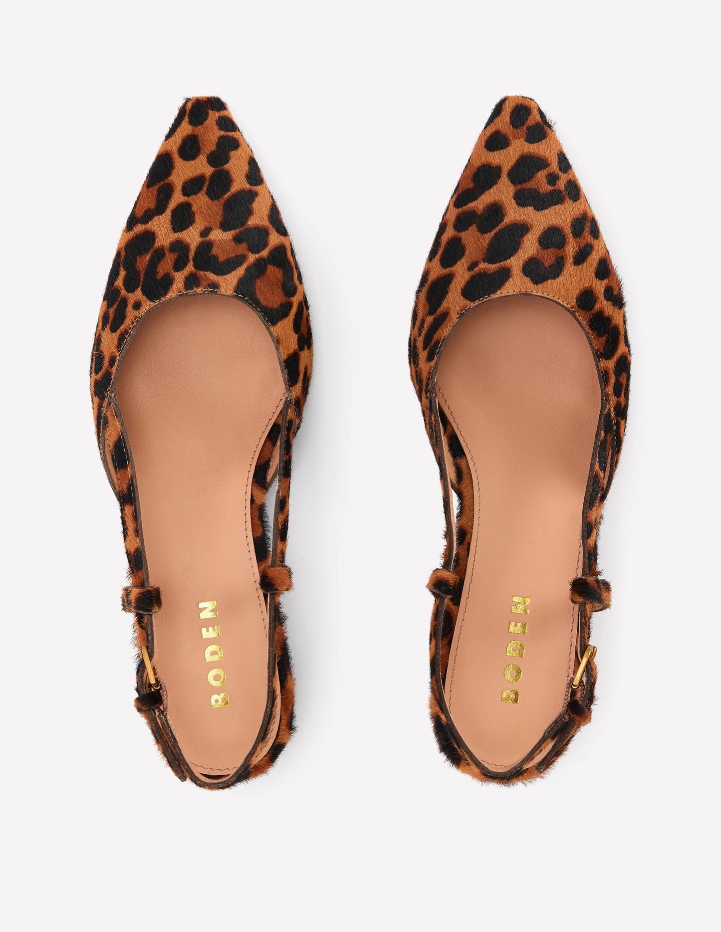 Mini Block Sling Backs-Classic Leopard