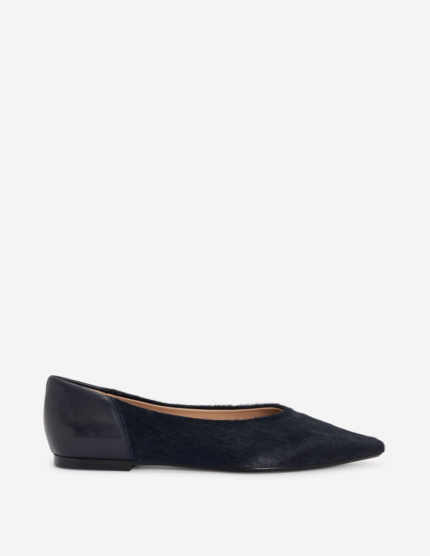 Nigella Pointed Toe Flats-Navy