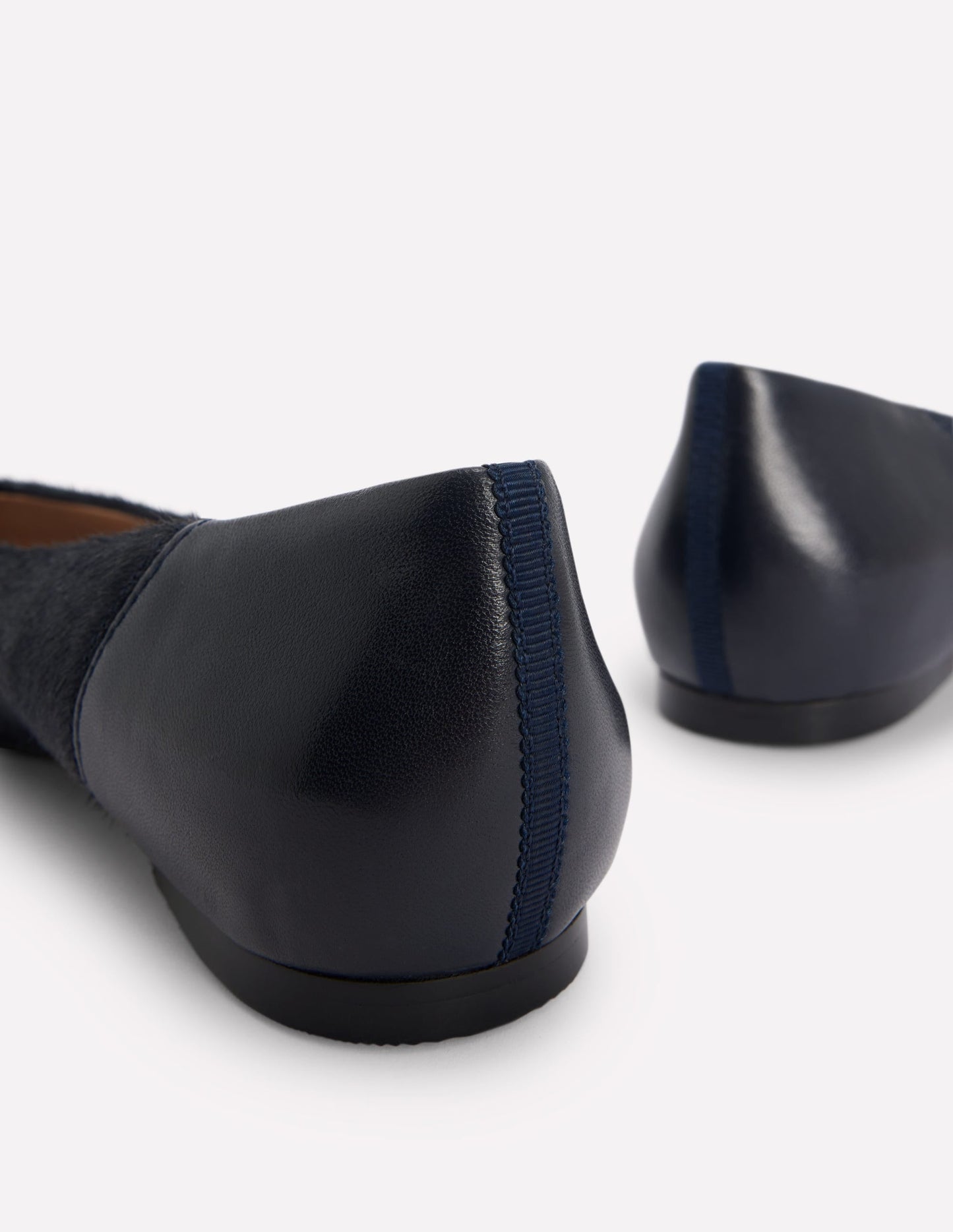 Nigella Pointed Toe Flats-Navy