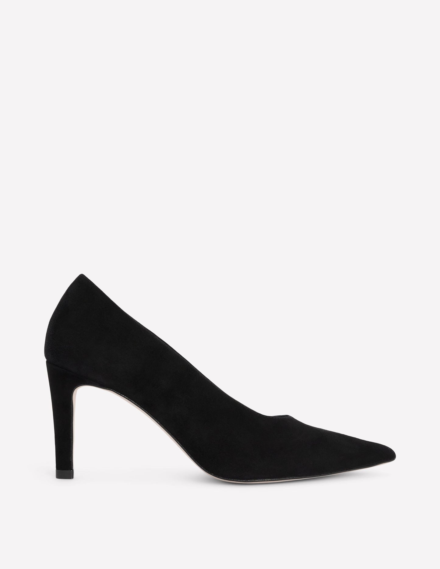 Pointed Court Shoes-Black