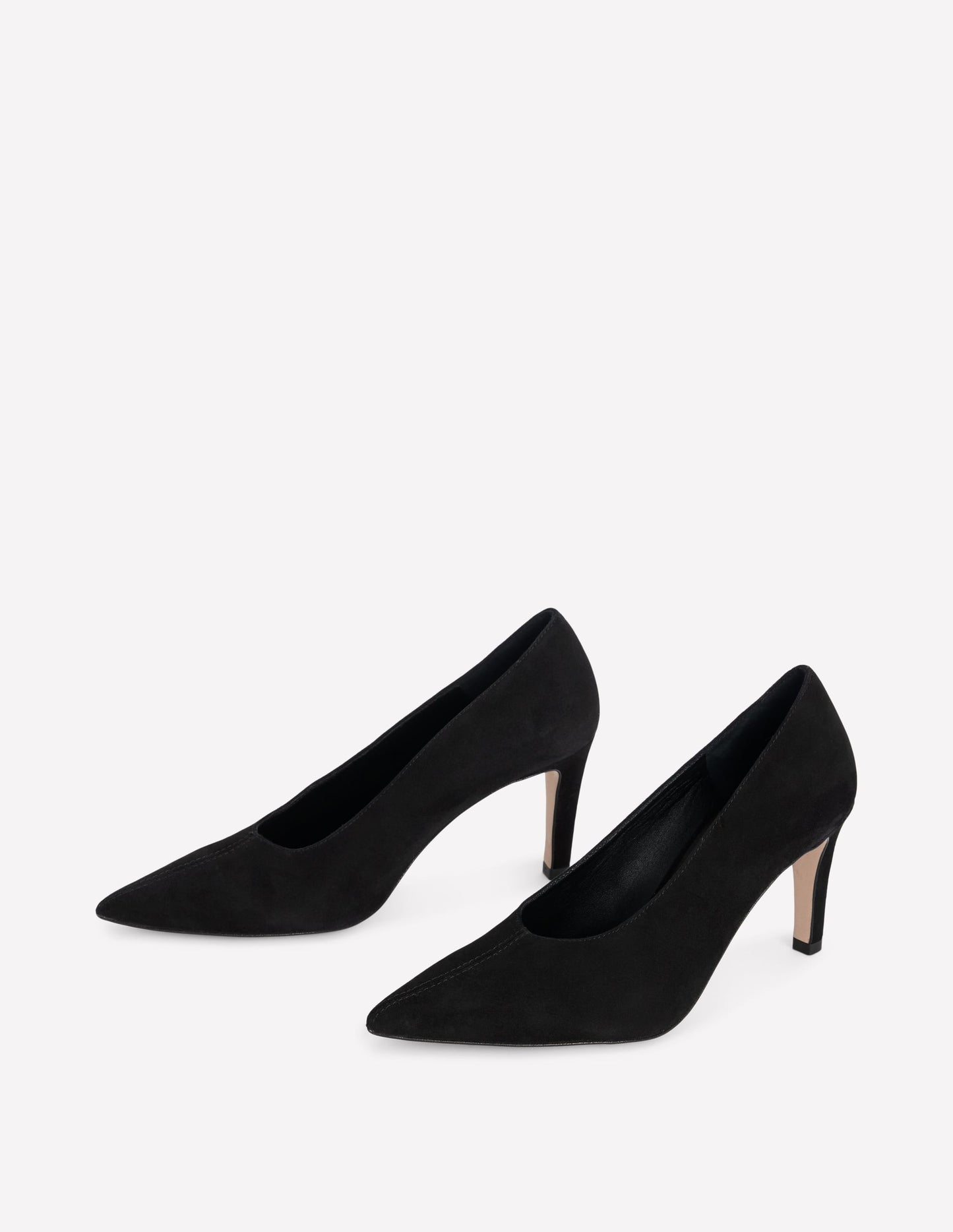 Pointed Court Shoes-Black