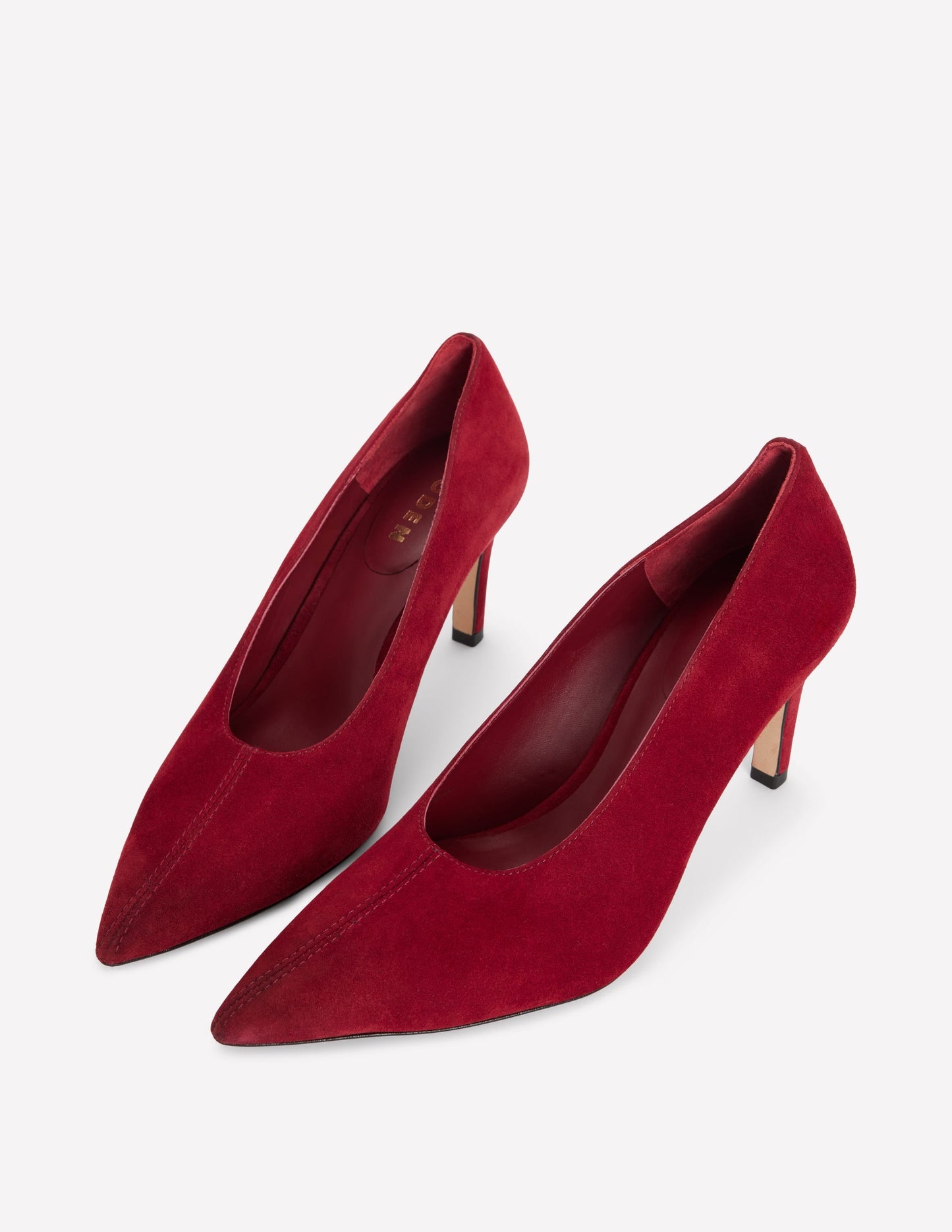 Pointed Court Shoes-Oxblood