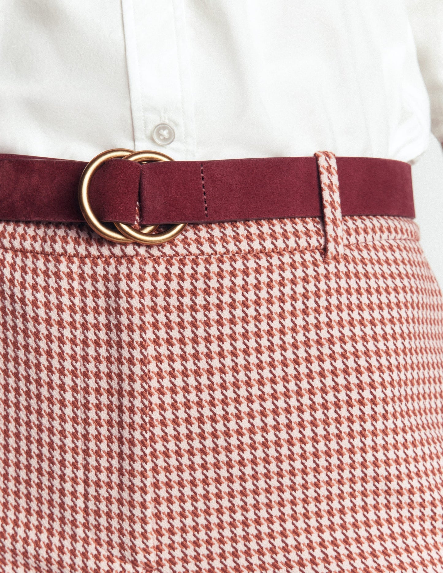 Double Ring Belt-Oxblood