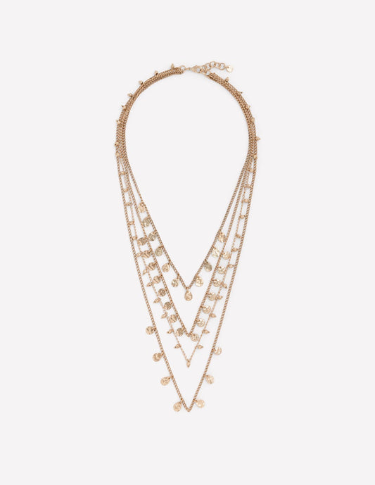 Metal Layering Necklace-Gold