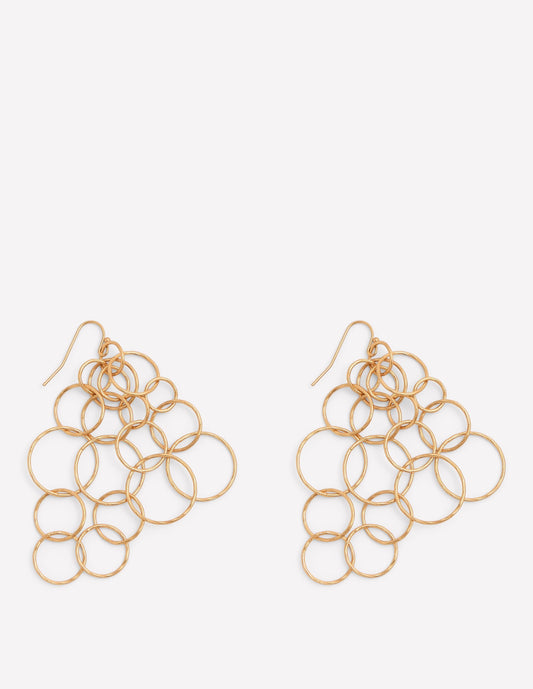 Ring Mega Earrings-Gold
