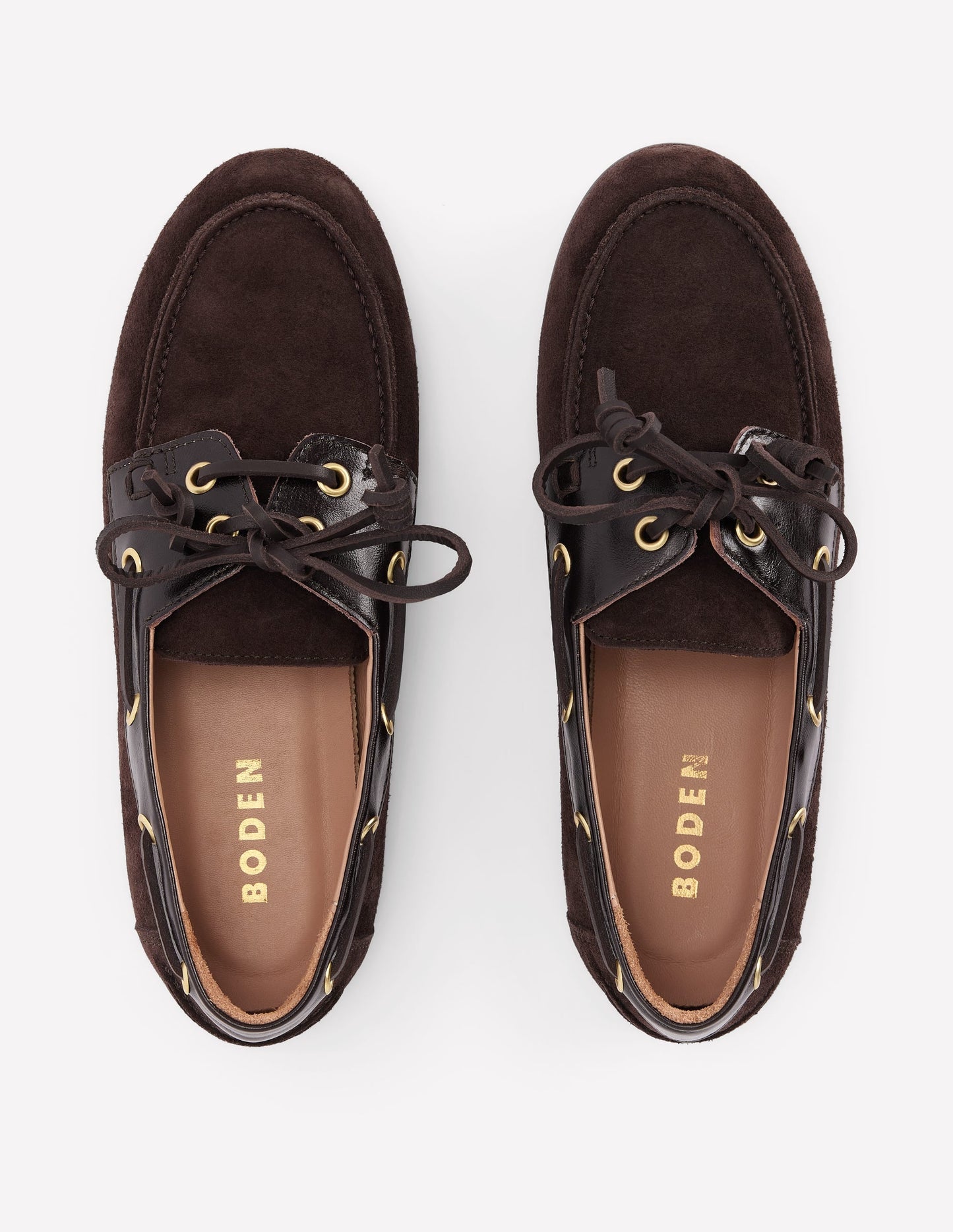 Lace-Up Boat Shoes-Bitter Chocolate
