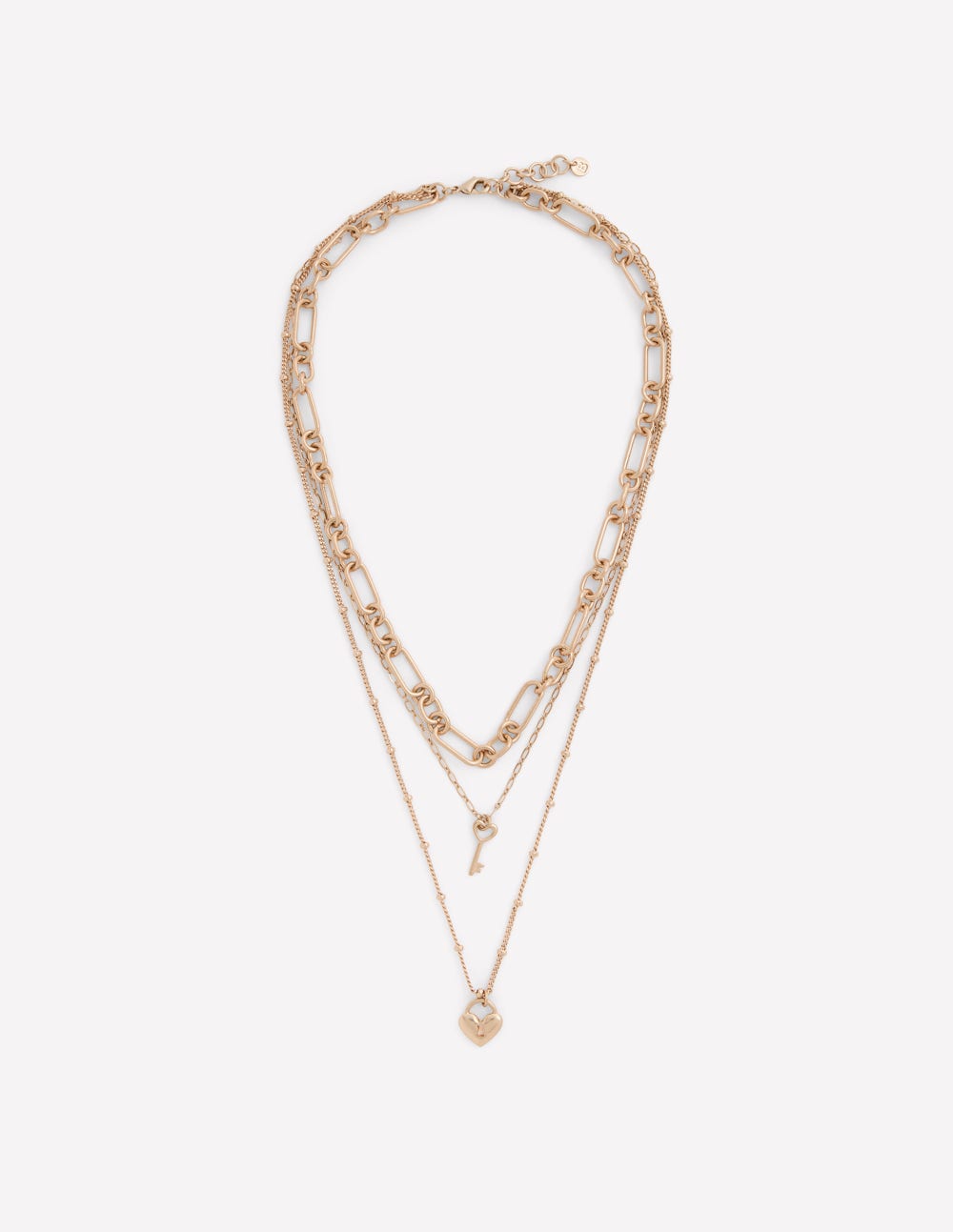 Love Lock Layer Necklace-Gold
