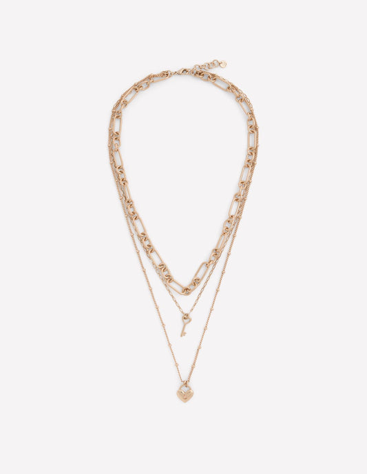Love Lock Layer Necklace-Gold