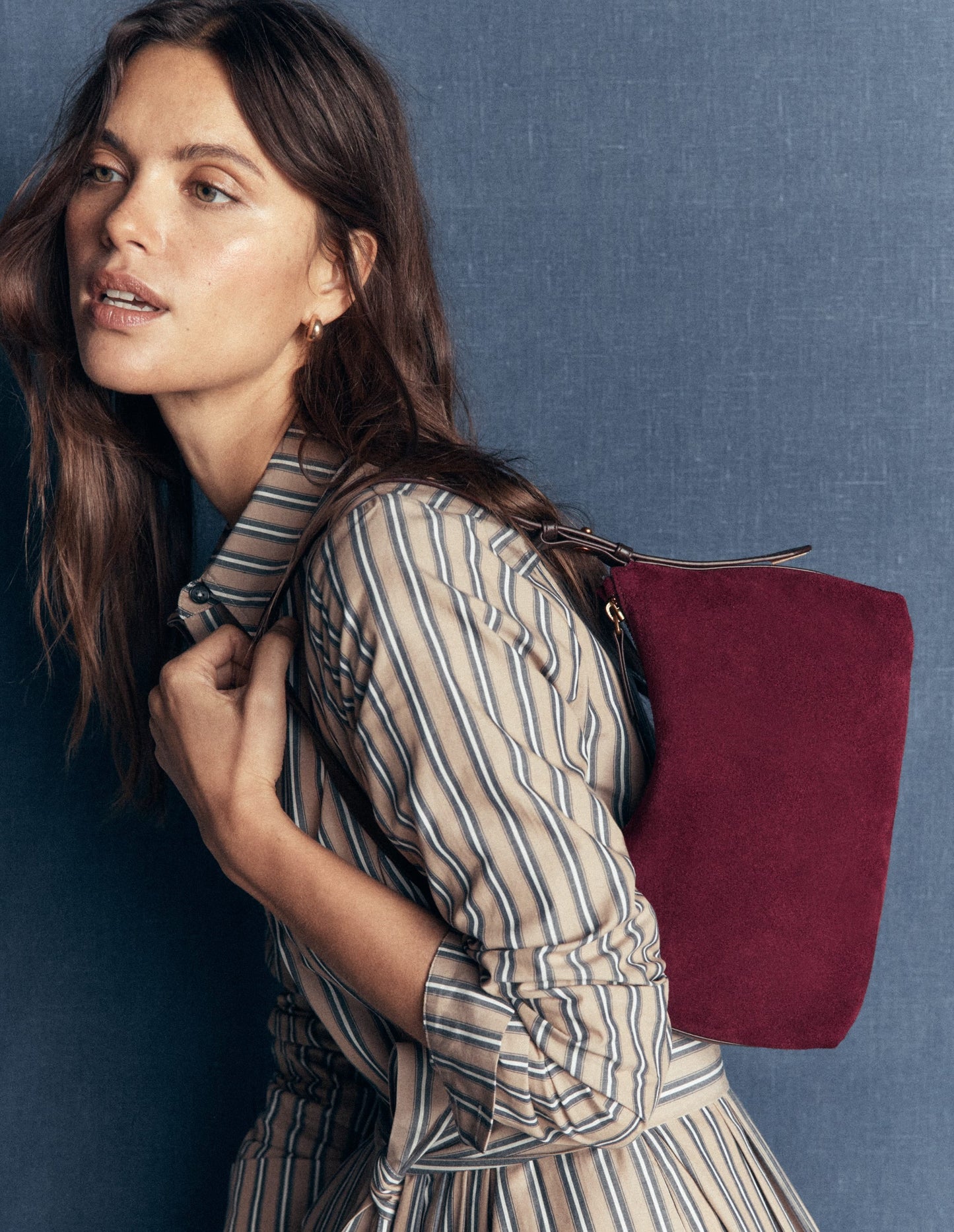 Allegra Slouchy Small Bag-Burgundy