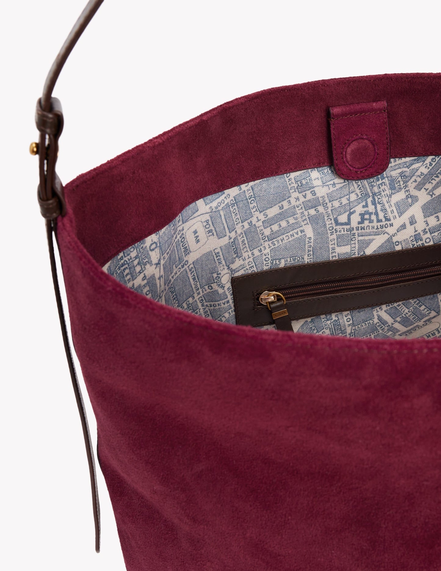 Allegra Medium Slouchy Tote-Burgundy