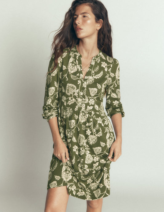 Naomi Relaxed Jersey Dress-Forest Green, Planted Meadows