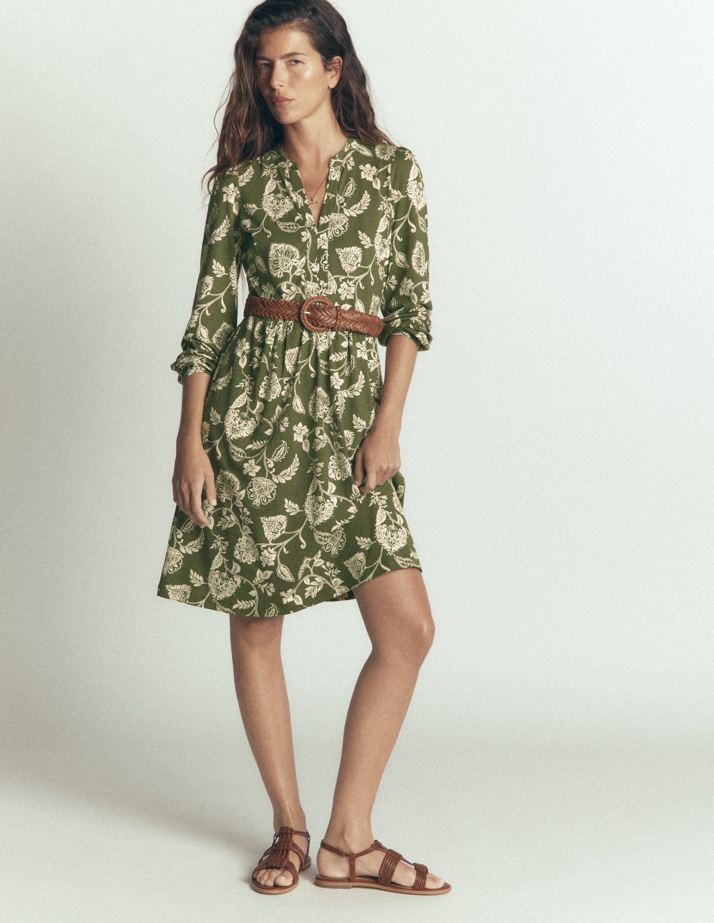 Naomi Relaxed Jersey Dress-Forest Green, Planted Meadows