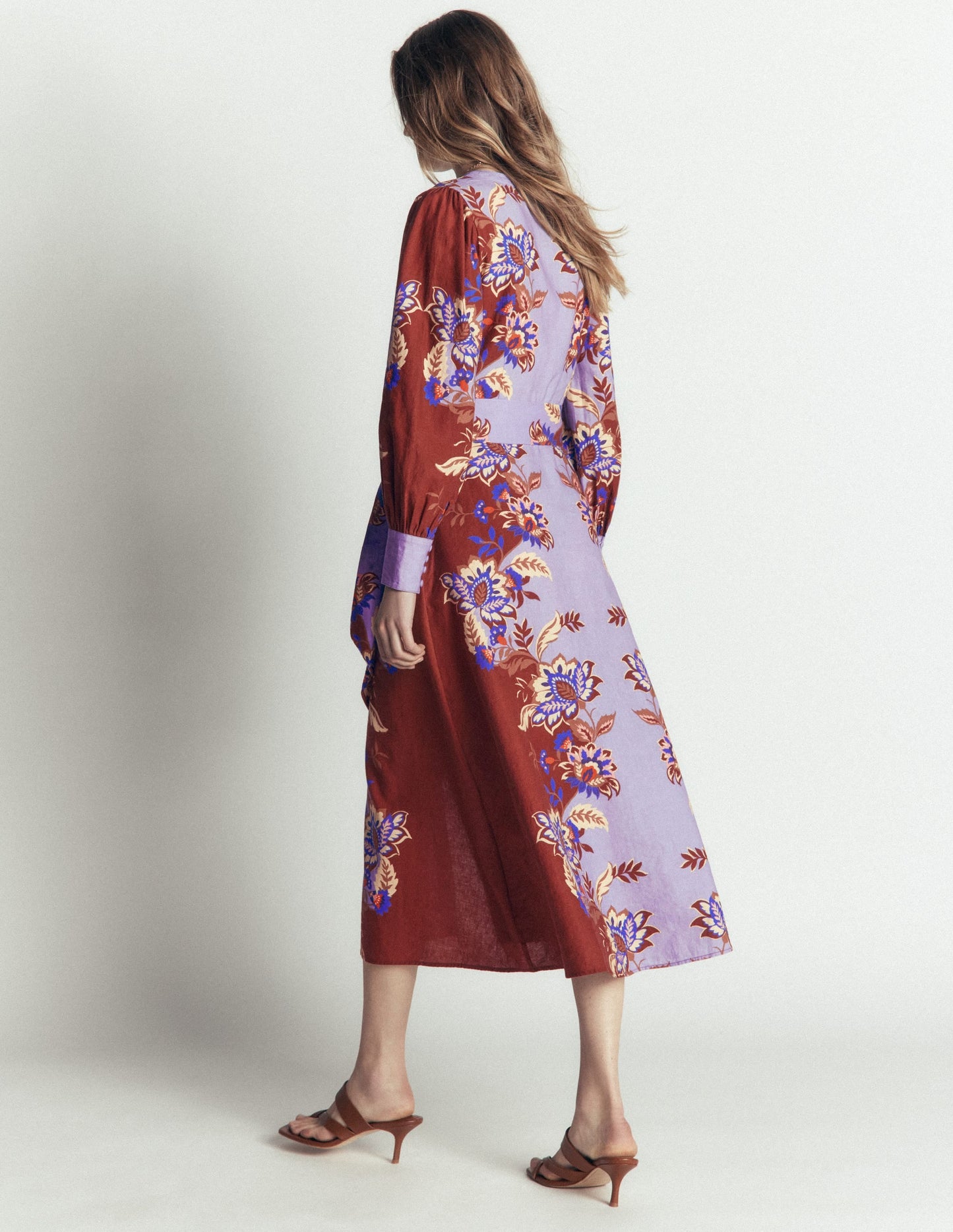 Blouson Sleeve Occasion Dress-Multi, Super Bloom