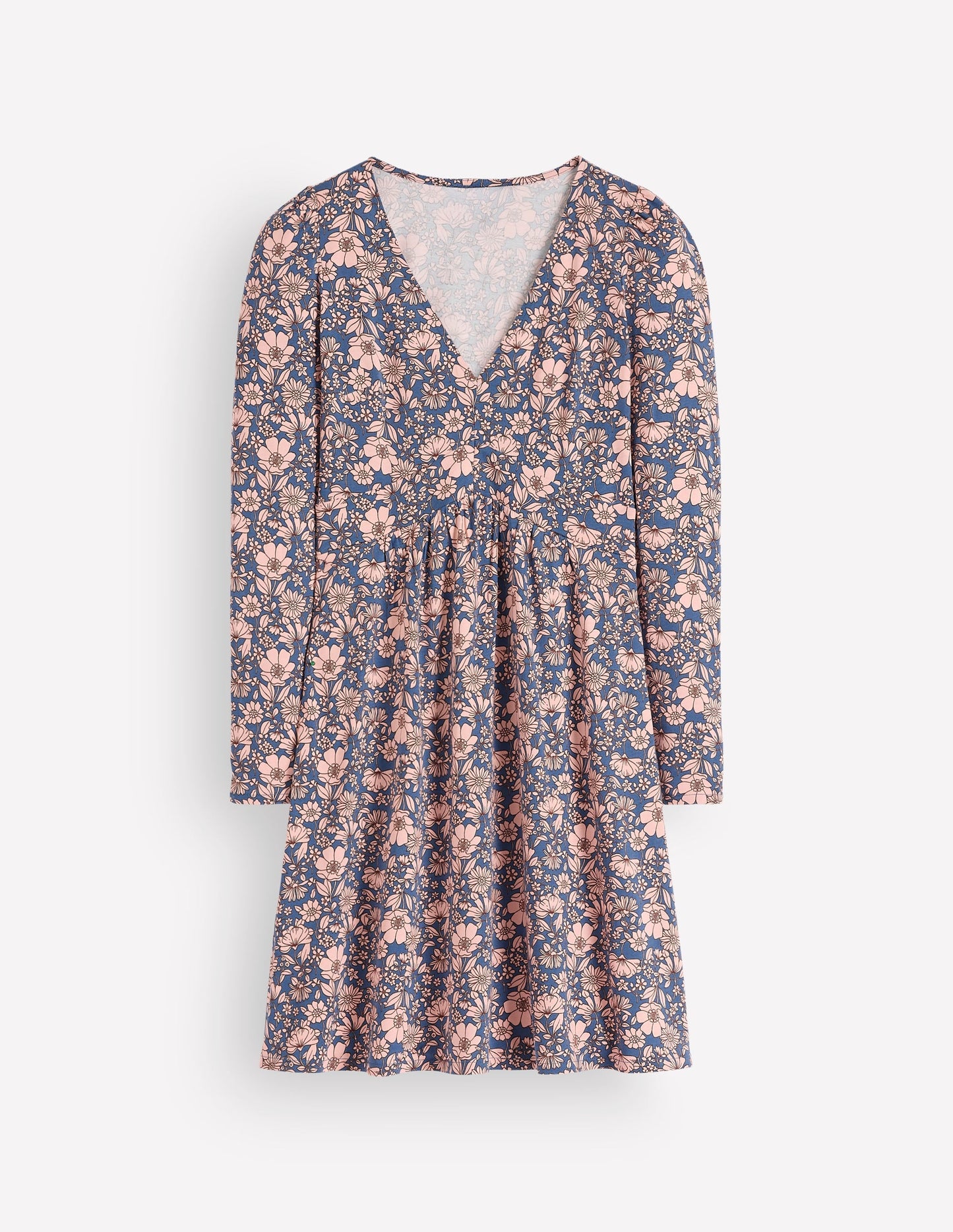 Briony Jersey Short Dress-Ballet Slipper, Floral Field