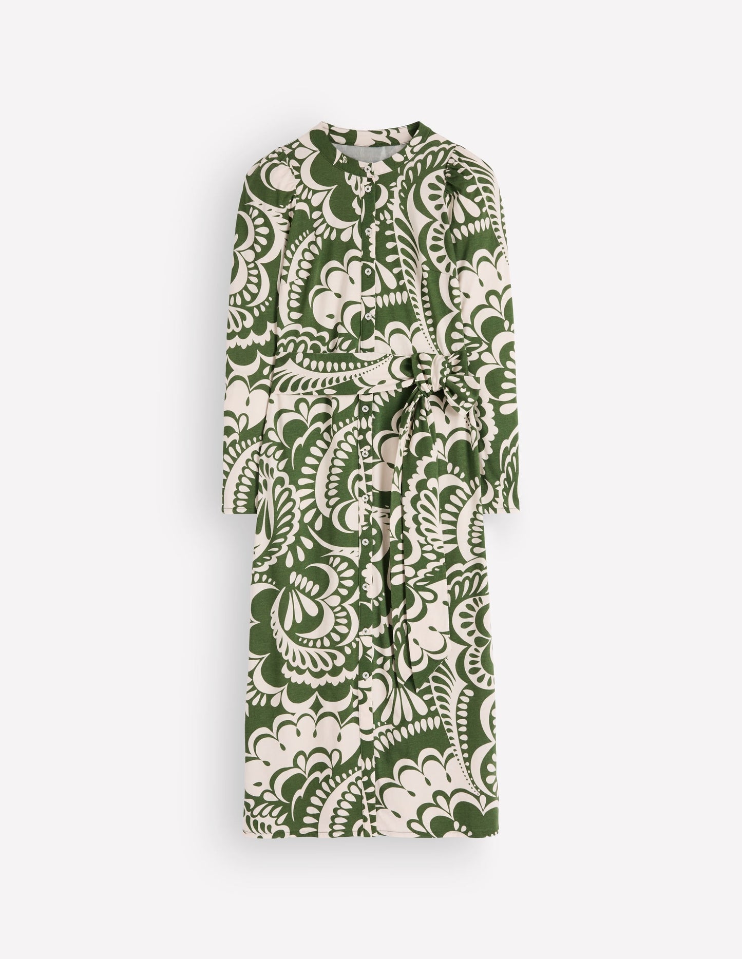 Honor Column Jersey Midi Dress-Chive, Flourishing Medley
