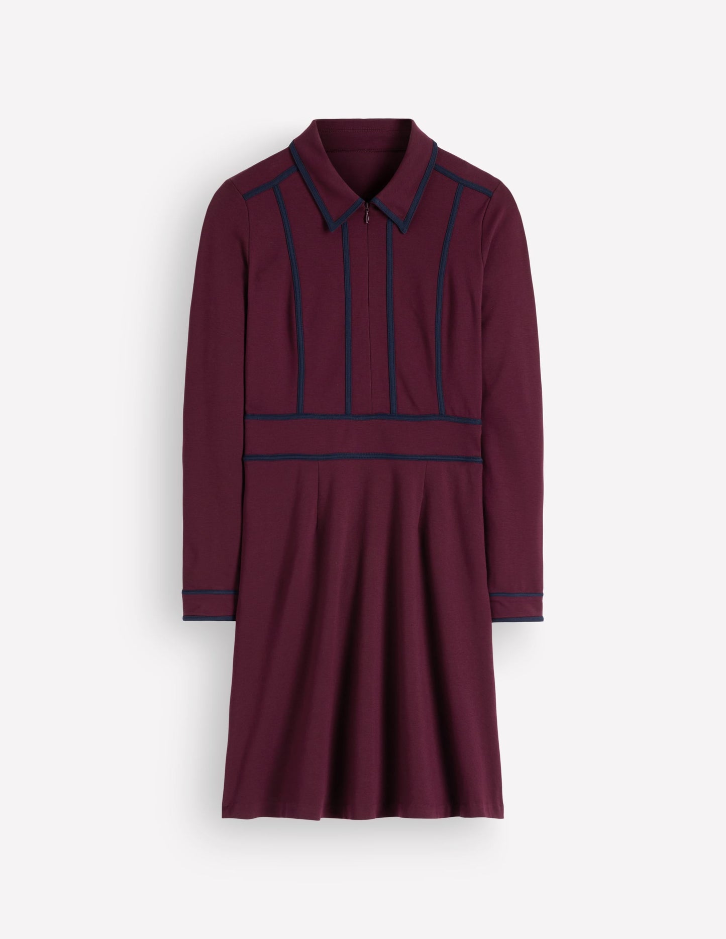 Ula Ponte Short Dress-Dark Cherry, Navy