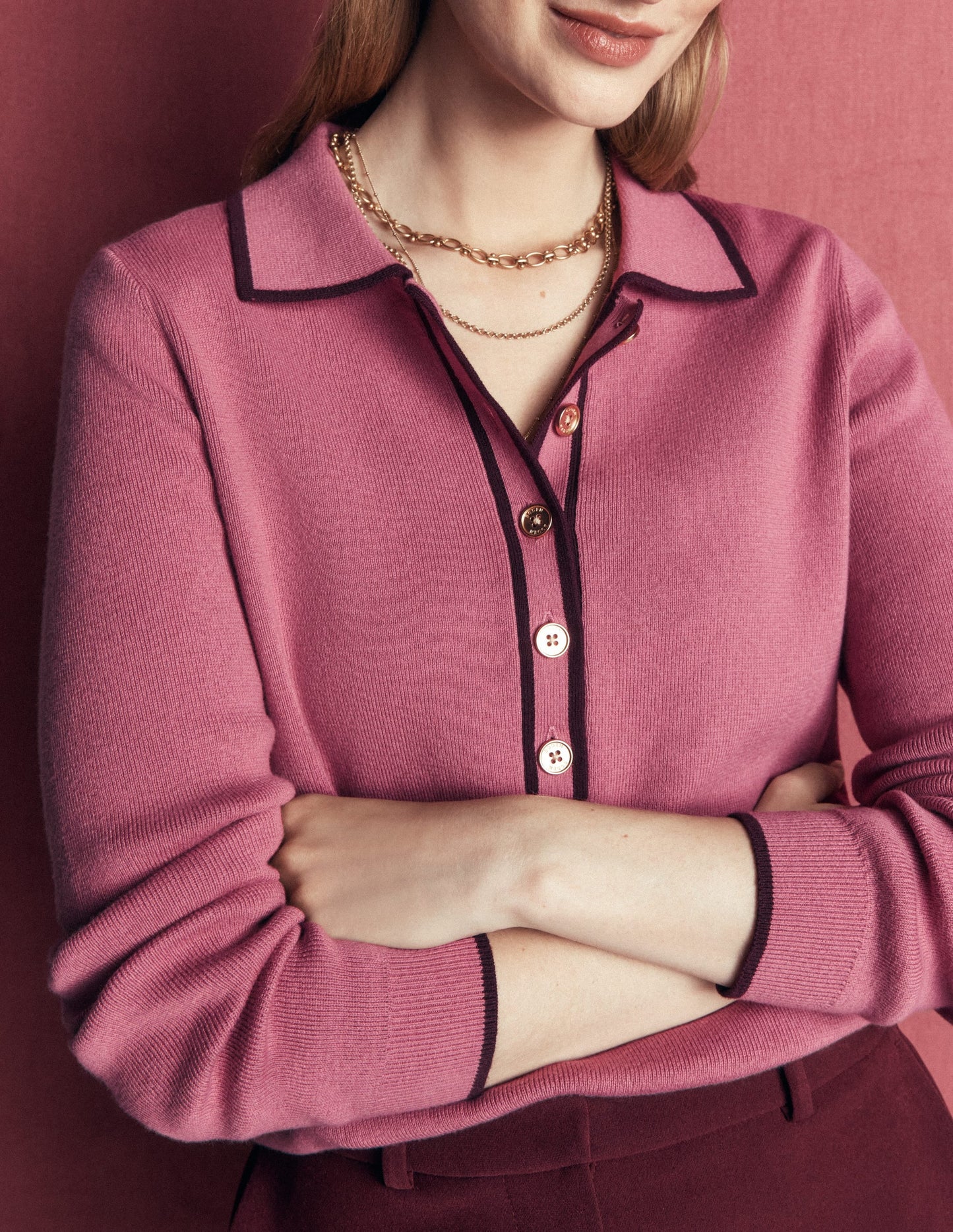 Liz Henley Jumper-Pink Heather