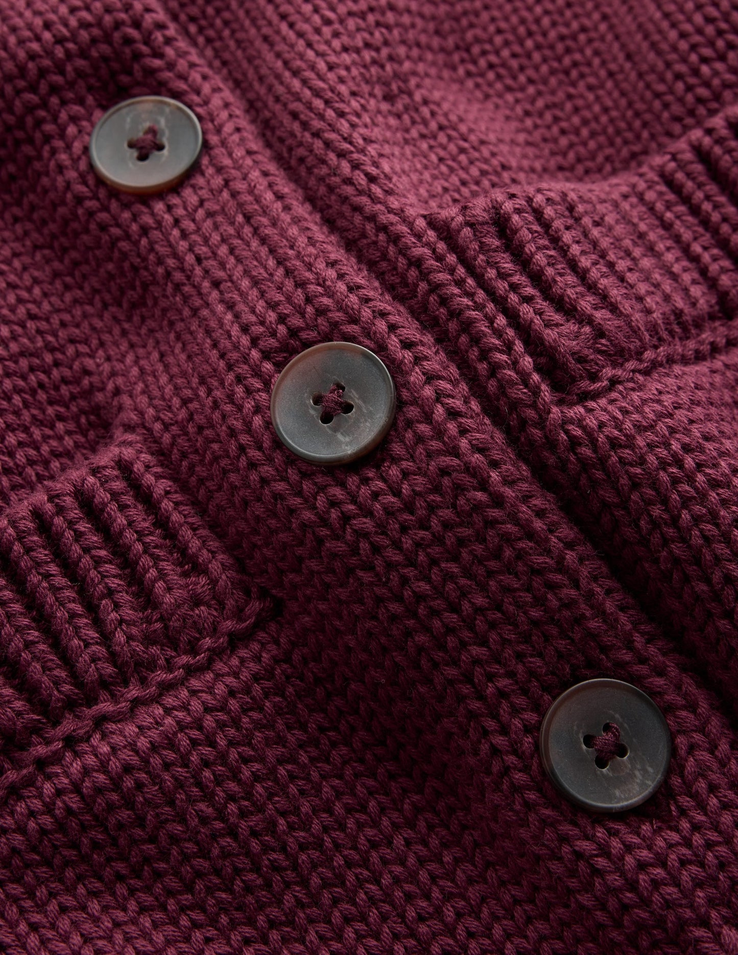 Lucy Chunky Cotton Cardigan-Maroon banner