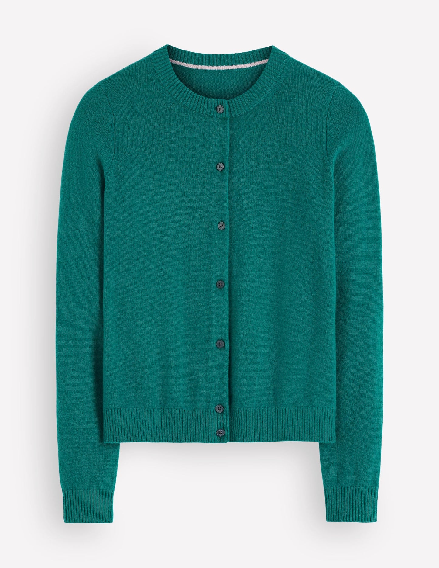 Elsie Cashmere Crew Cardigan-Deep Sea Depths