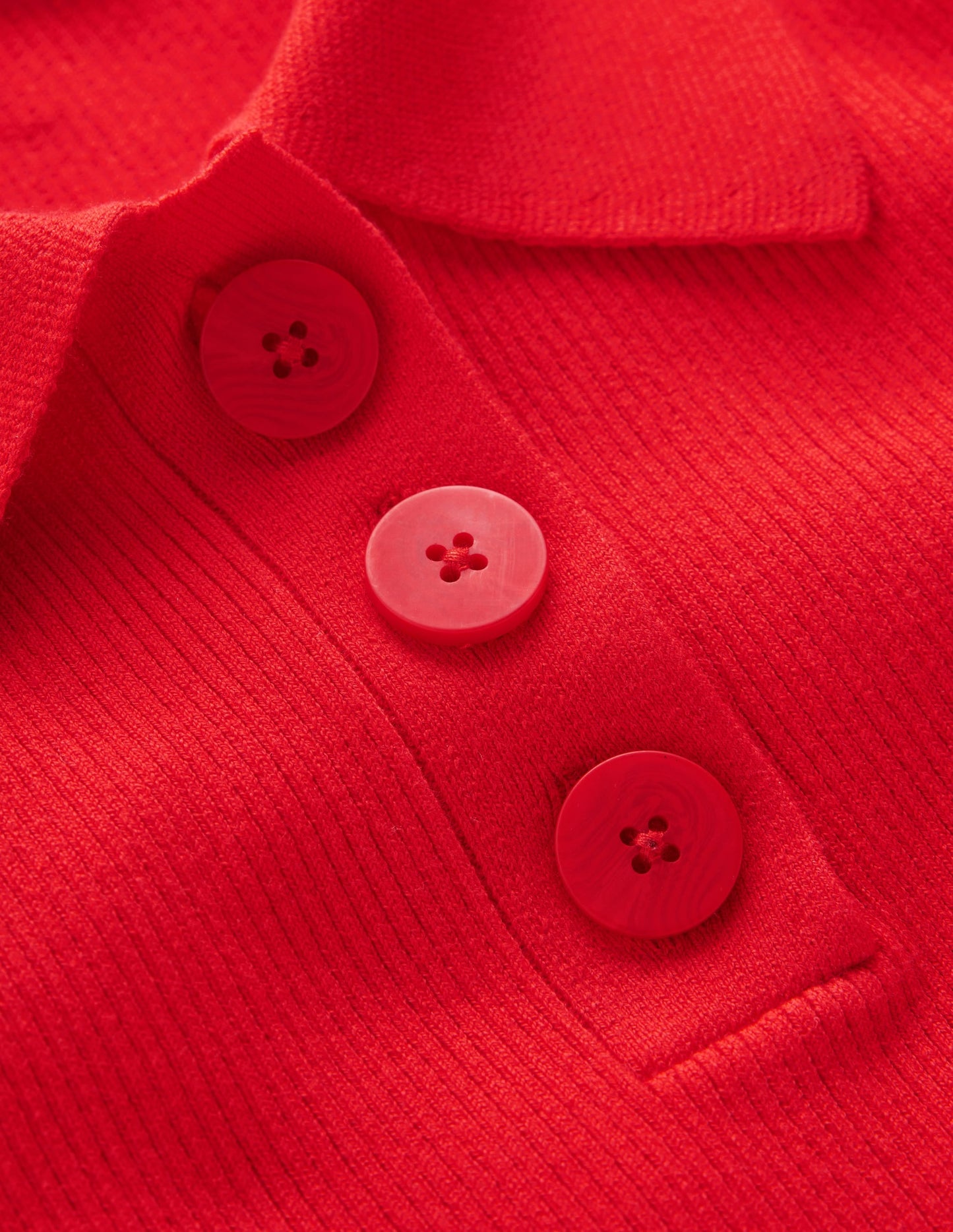 Rhianne Cotton Rib Jumper-Poppy Red