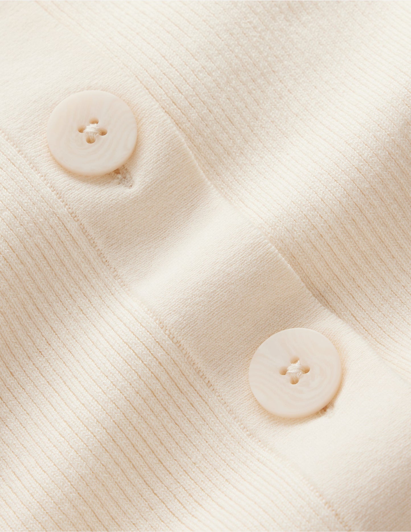 Rhianne Cotton Rib Cardigan-Ivory
