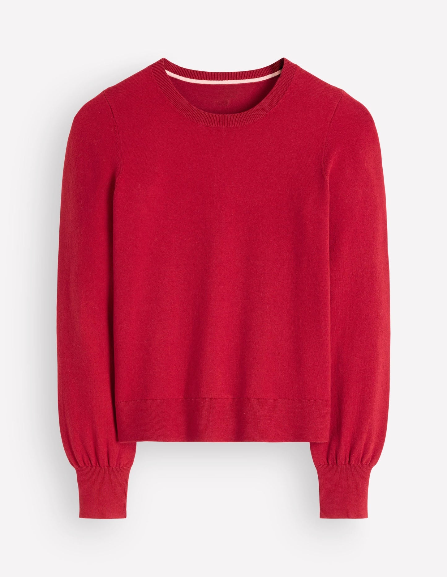 Camilla Cotton Crew Jumper-Crimson Red