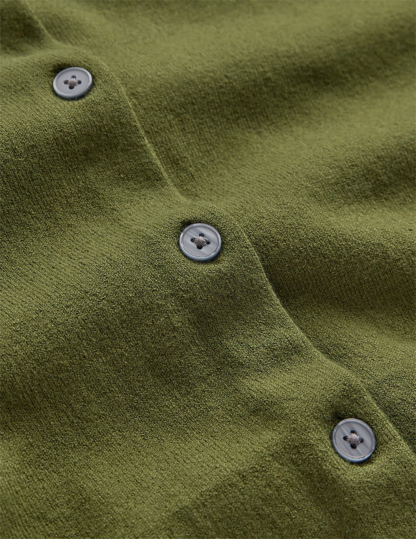 Camilla Cotton Crew Cardigan-Forest Green