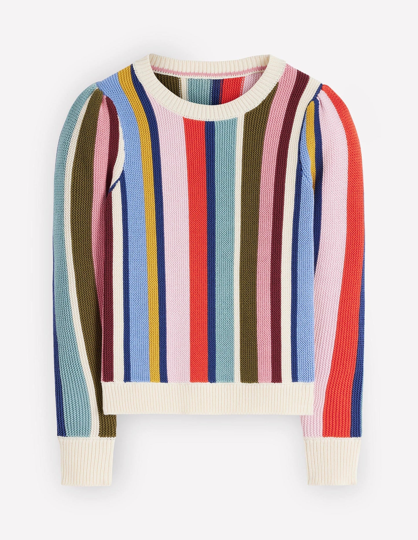 Textured Stitch Jumper-Multi Stripe