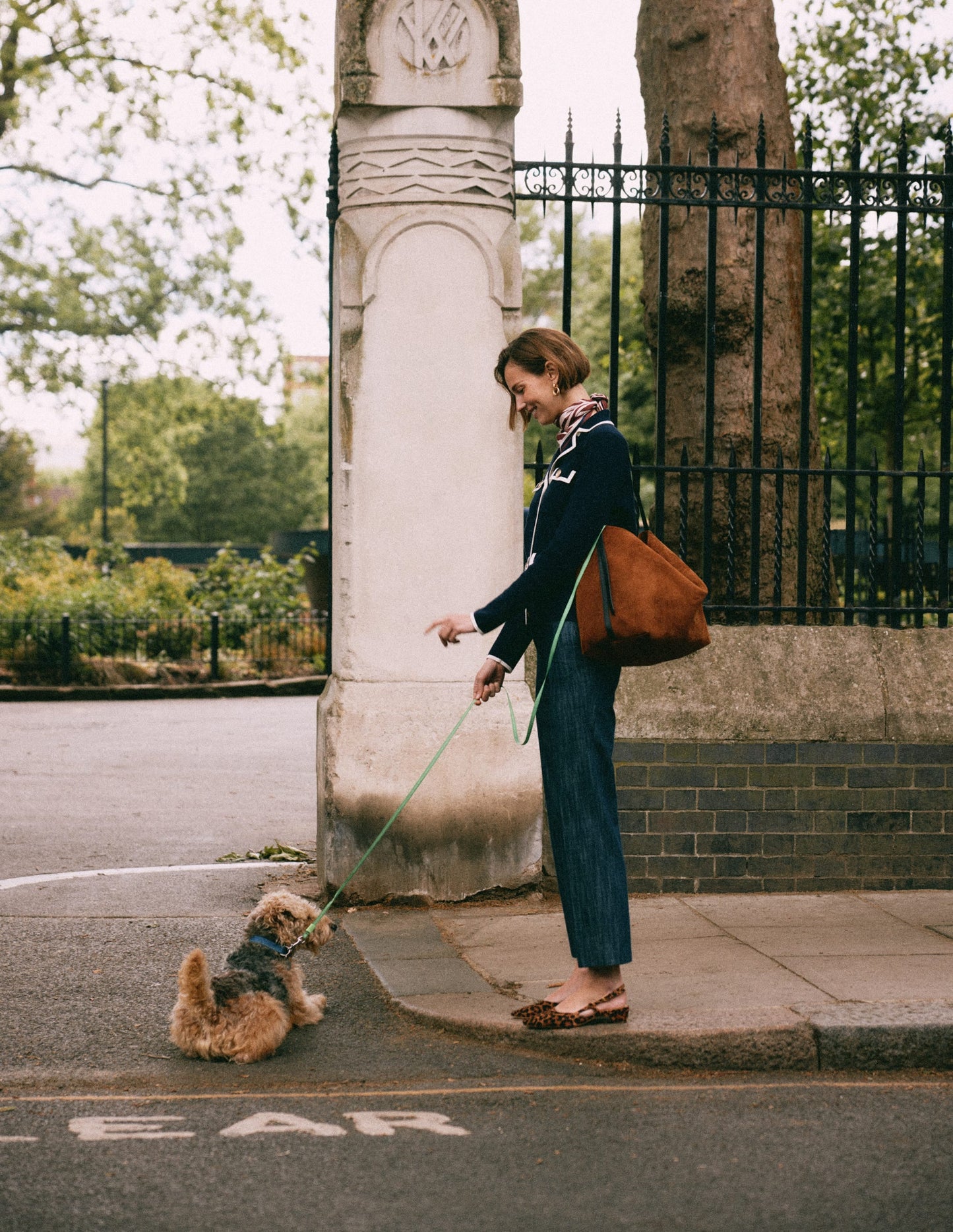 Phoebe Collared Knitted Jacket-Navy