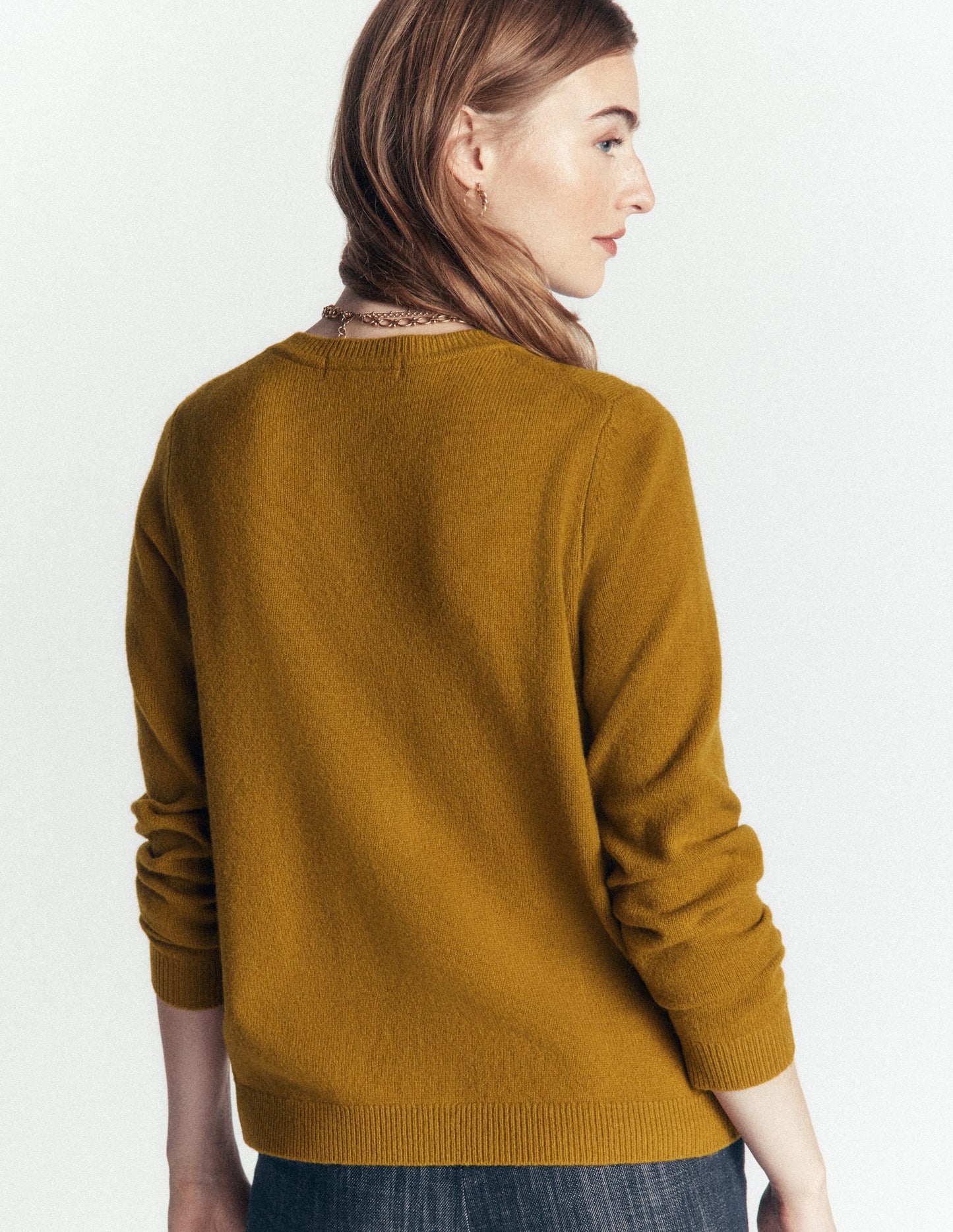 Marianne Merino Wool Cardigan-Spiced Chai