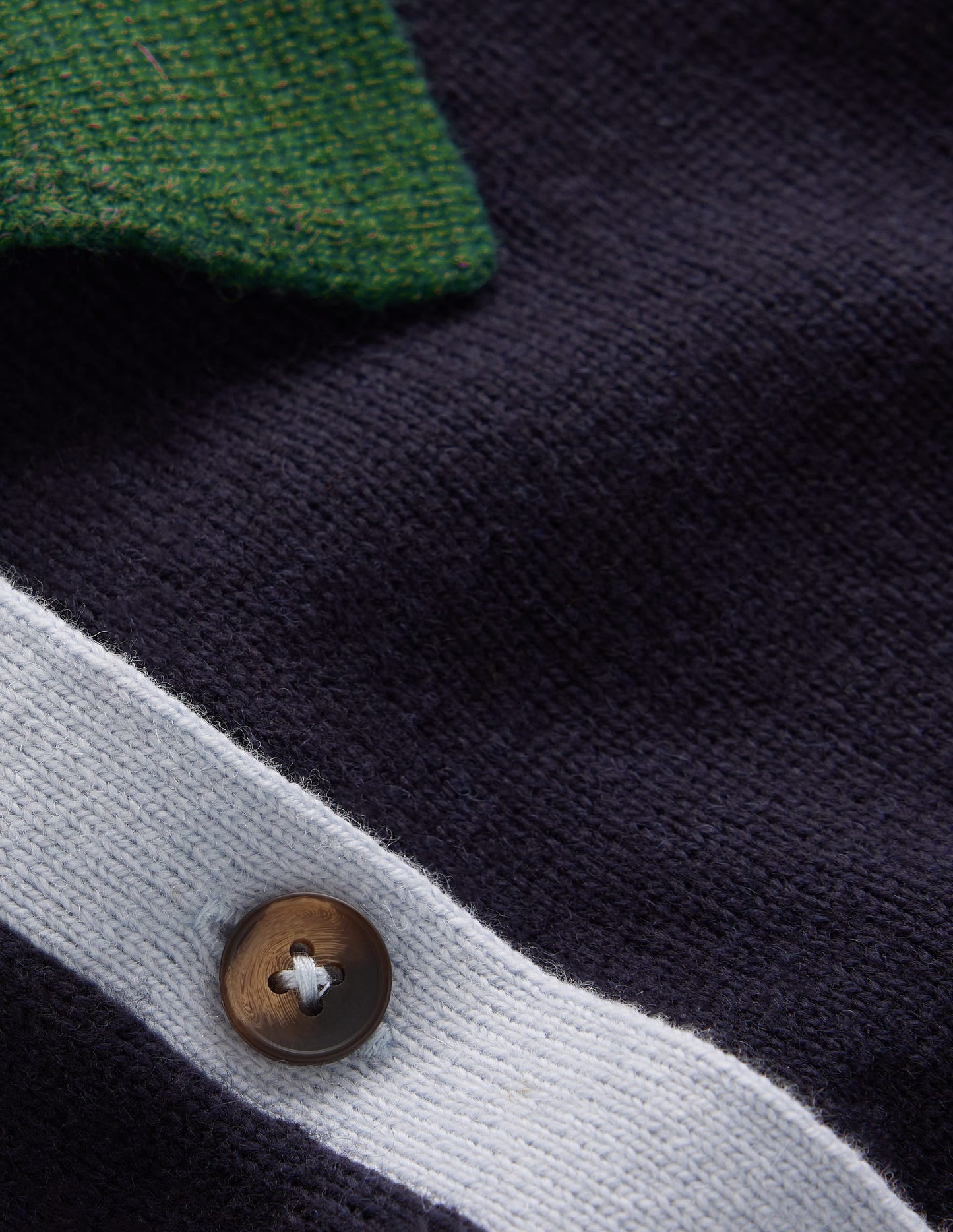 Ariadne Wool Blend Cardigan-Navy Colour Block
