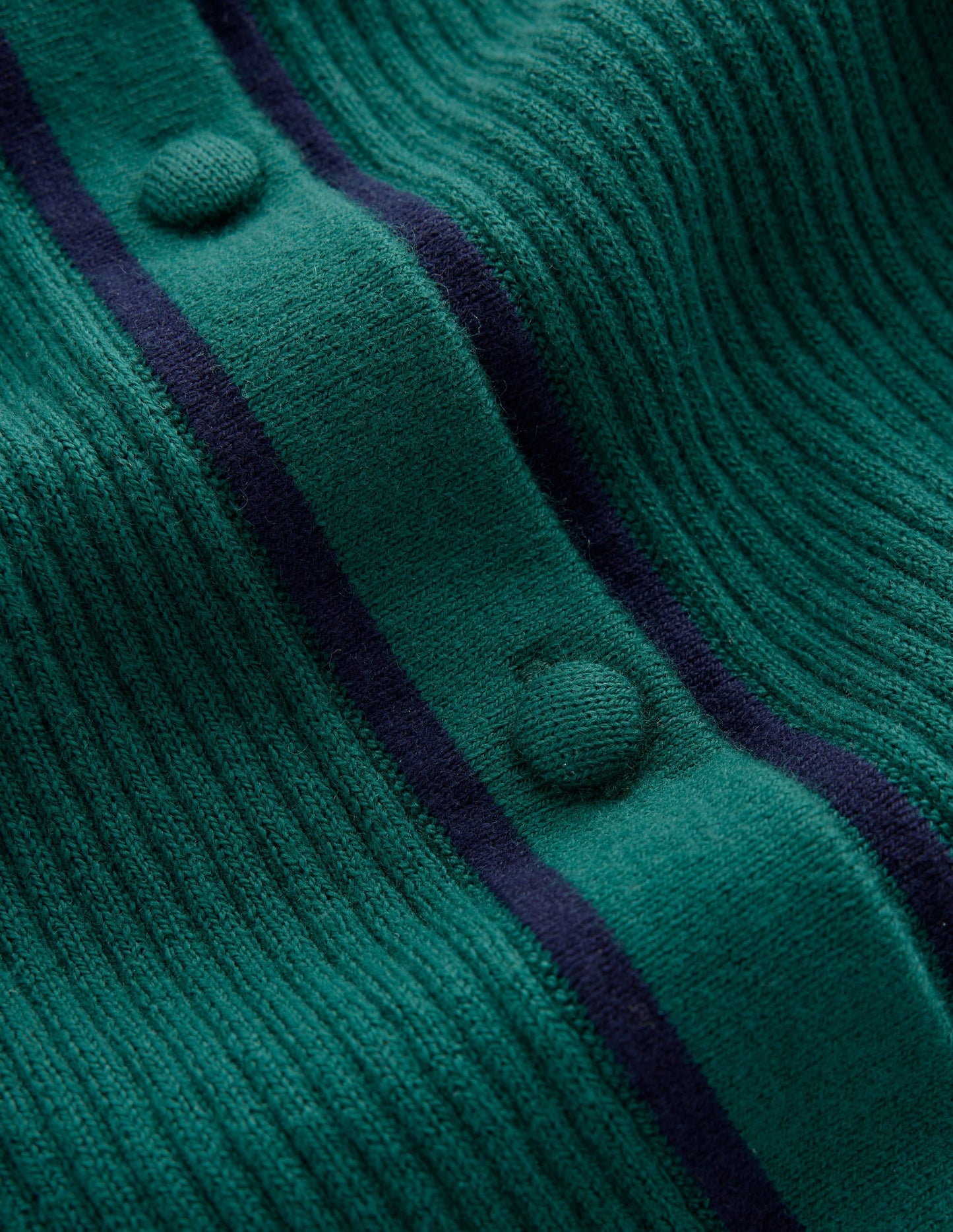 Paula Ribbed Crew Cardigan-Midnight Teal