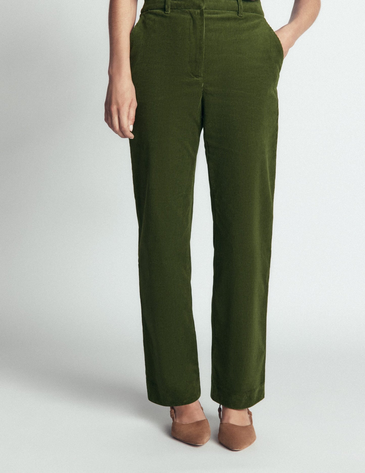 Canonbury Cord Trousers-Forest Green
